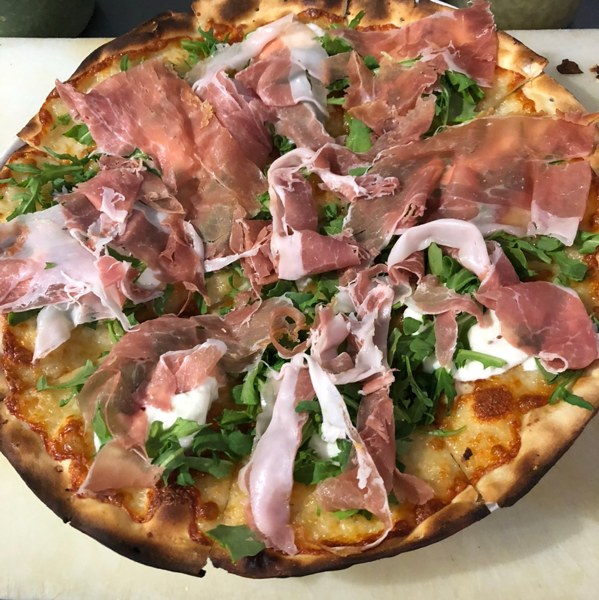 Burrata Prosciutto Pizza