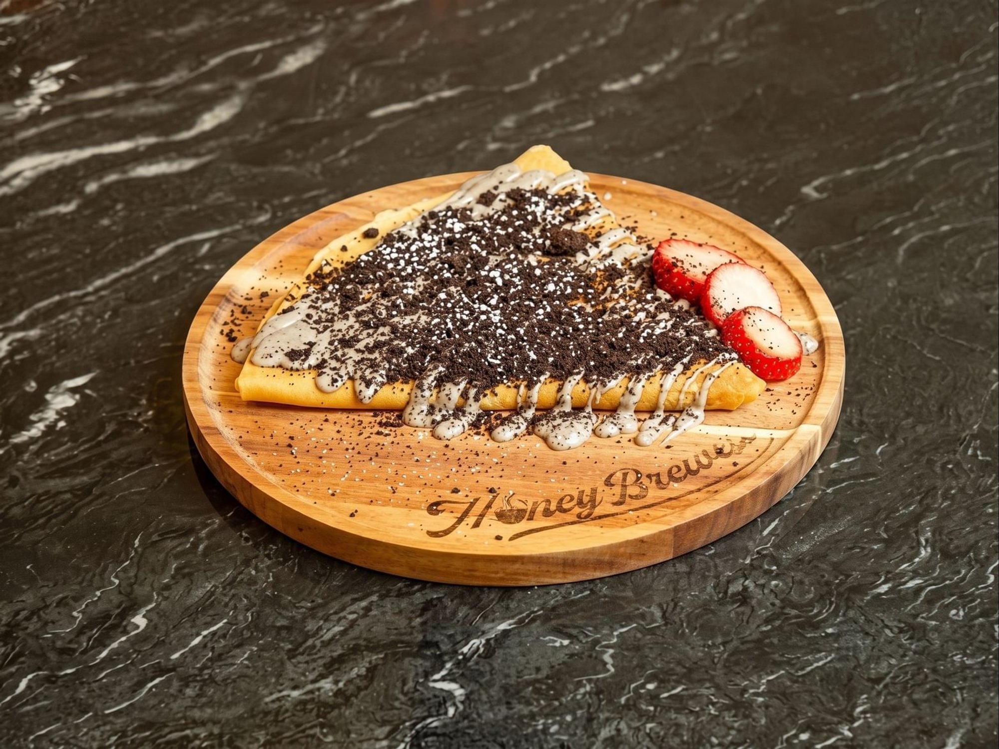 Oreo Chocolate with Strawberries Crepe
