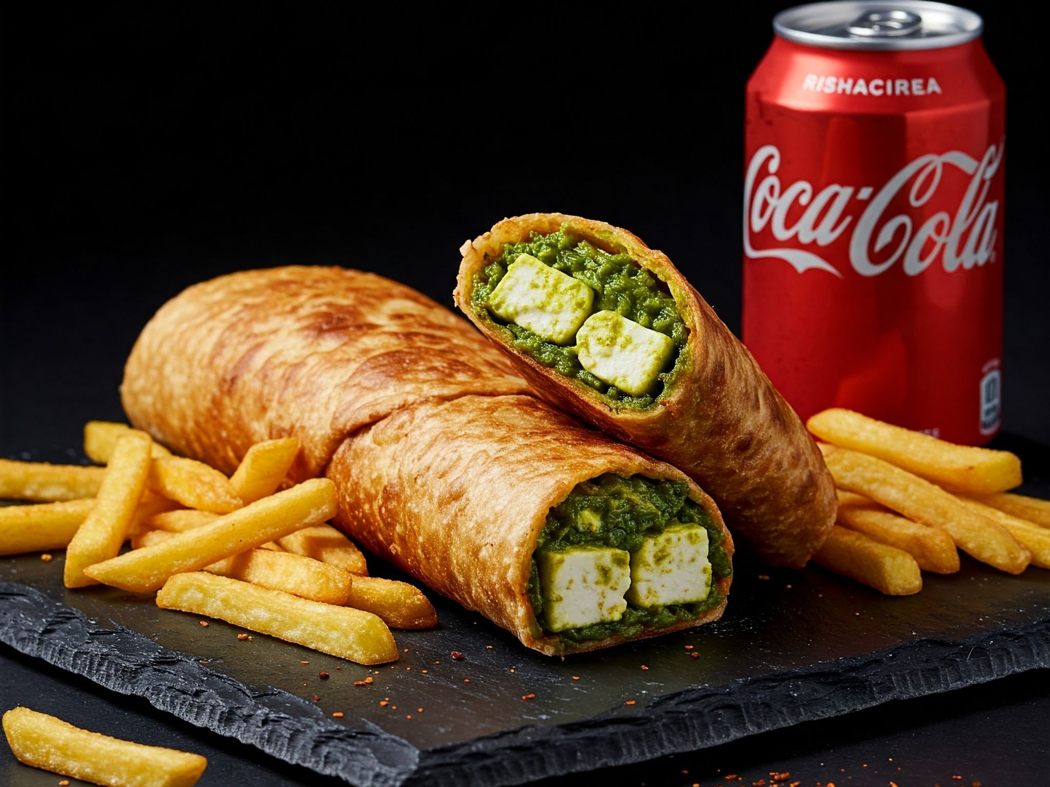 Paneer Haryali Roll Meal