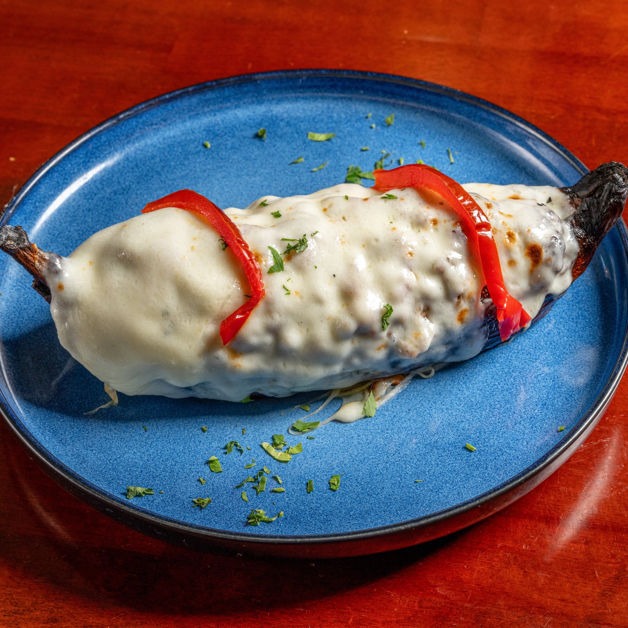 Platano Relleno De Carne Y Queso (Stuffed Plantain with Meat and Cheese)