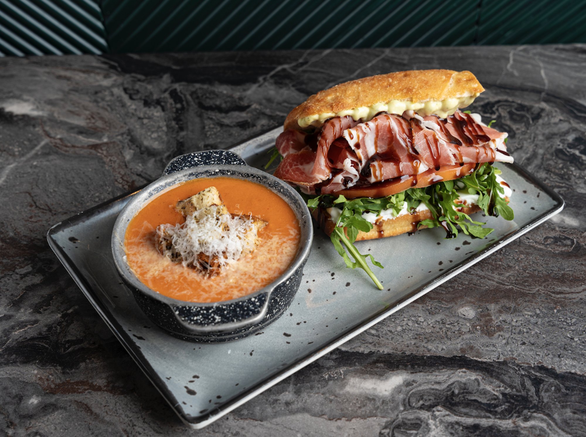 Half Sandwich & Creamy Tomato Soup