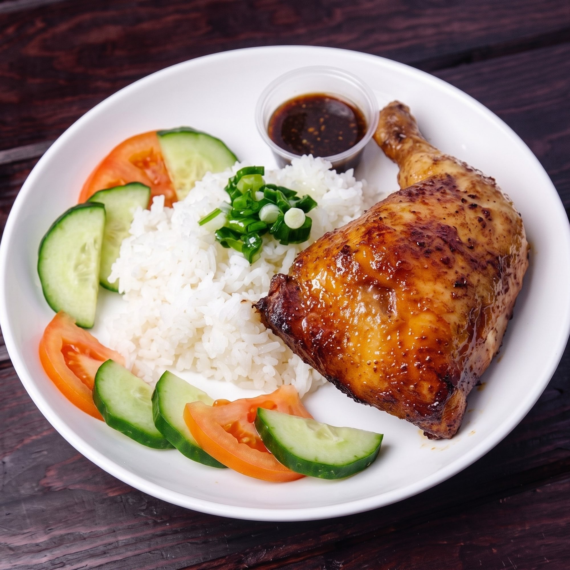 Com Ga Roti/Steamed Rice w/ Roti Chicken