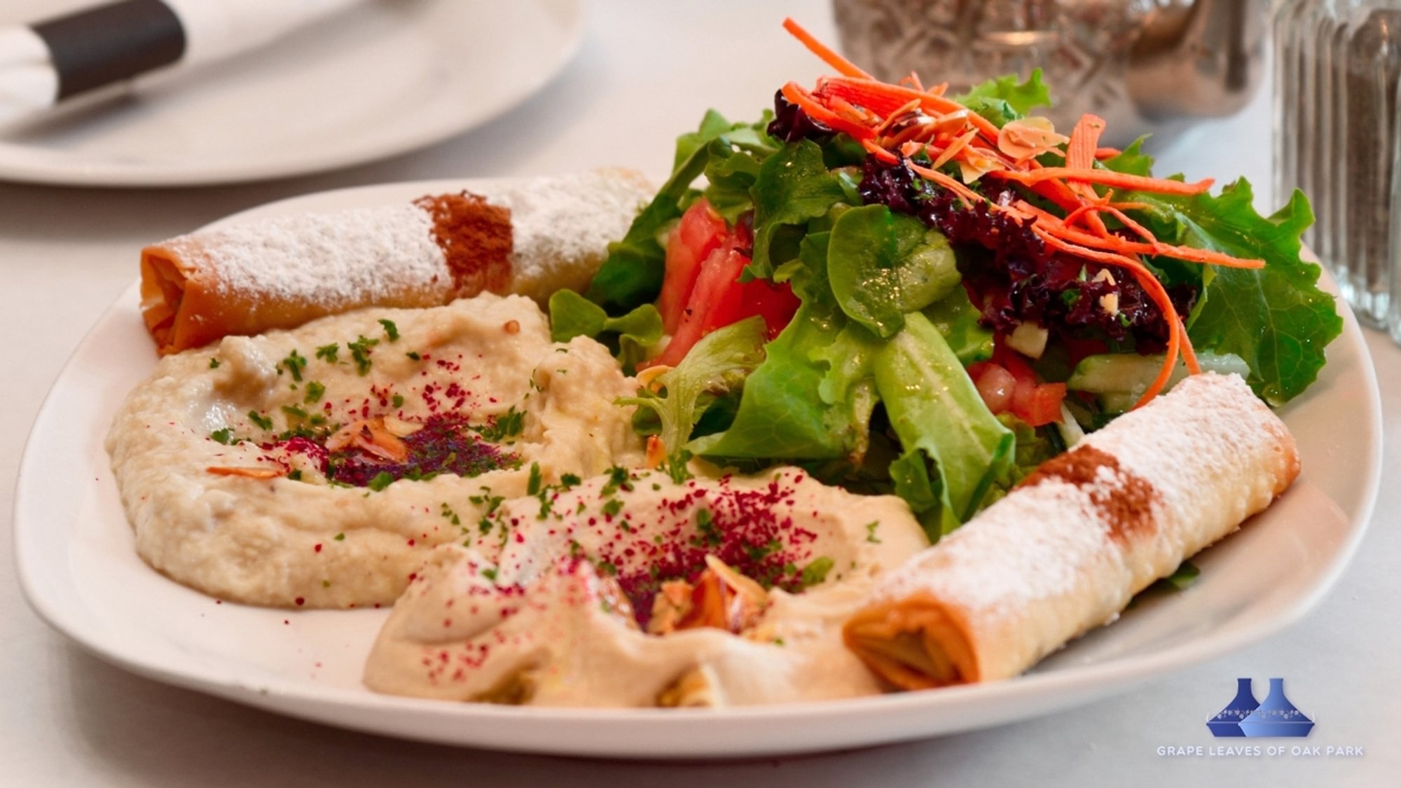 Chicken pastilla sampler platter