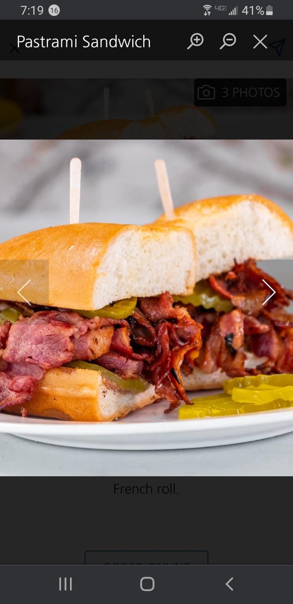 Pastrami Sandwich