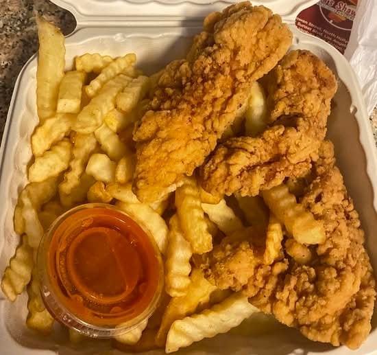 Chicken Strips with Fries & Sauce