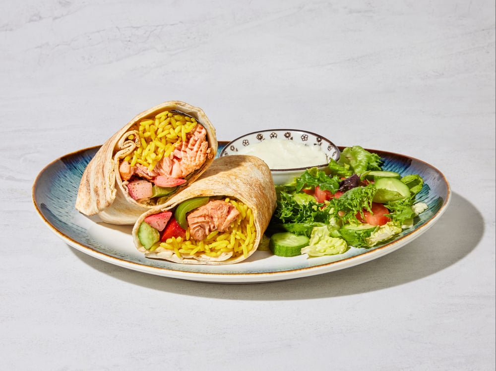 Salmon Kabob Wrap