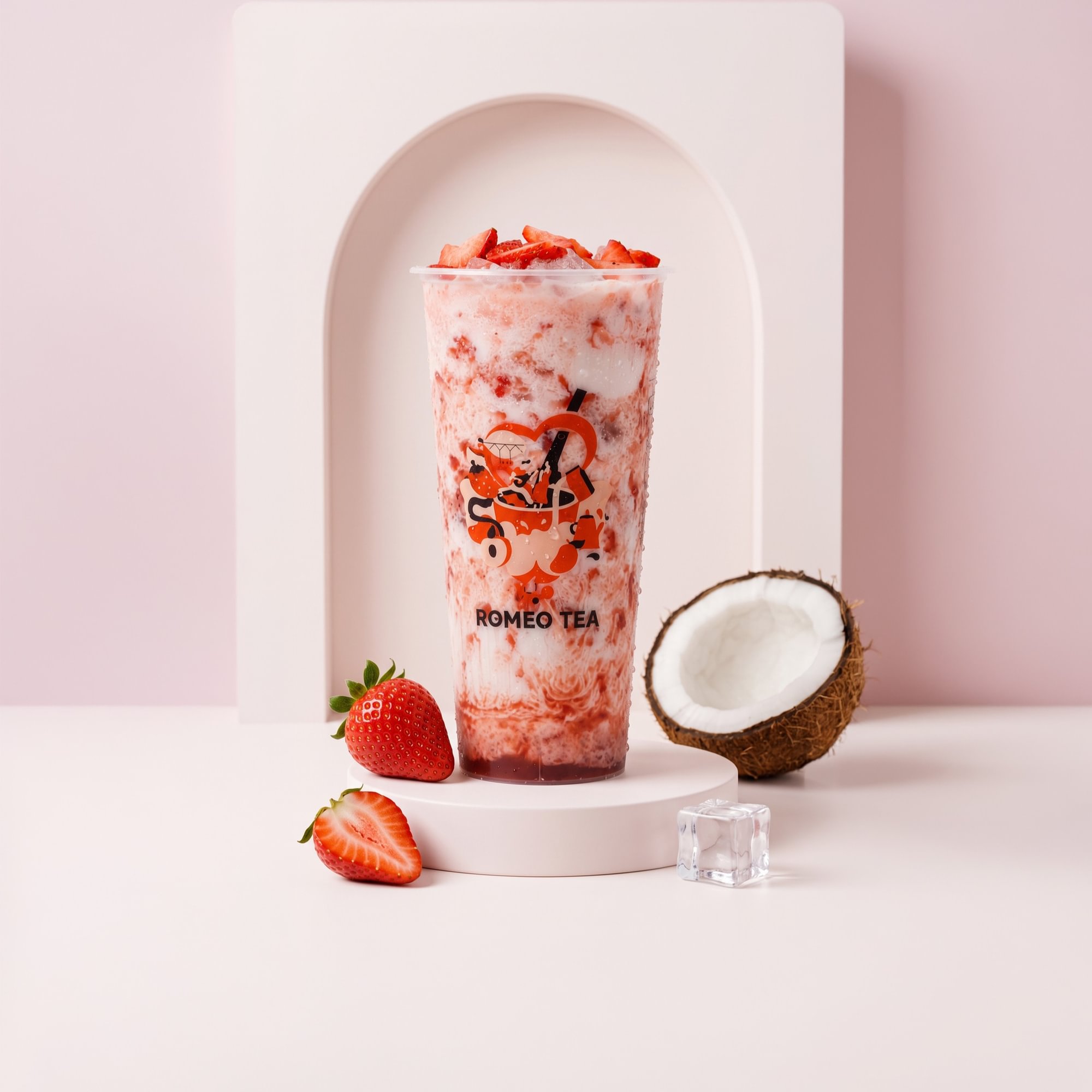 Strawberry Coconut Milk Tea