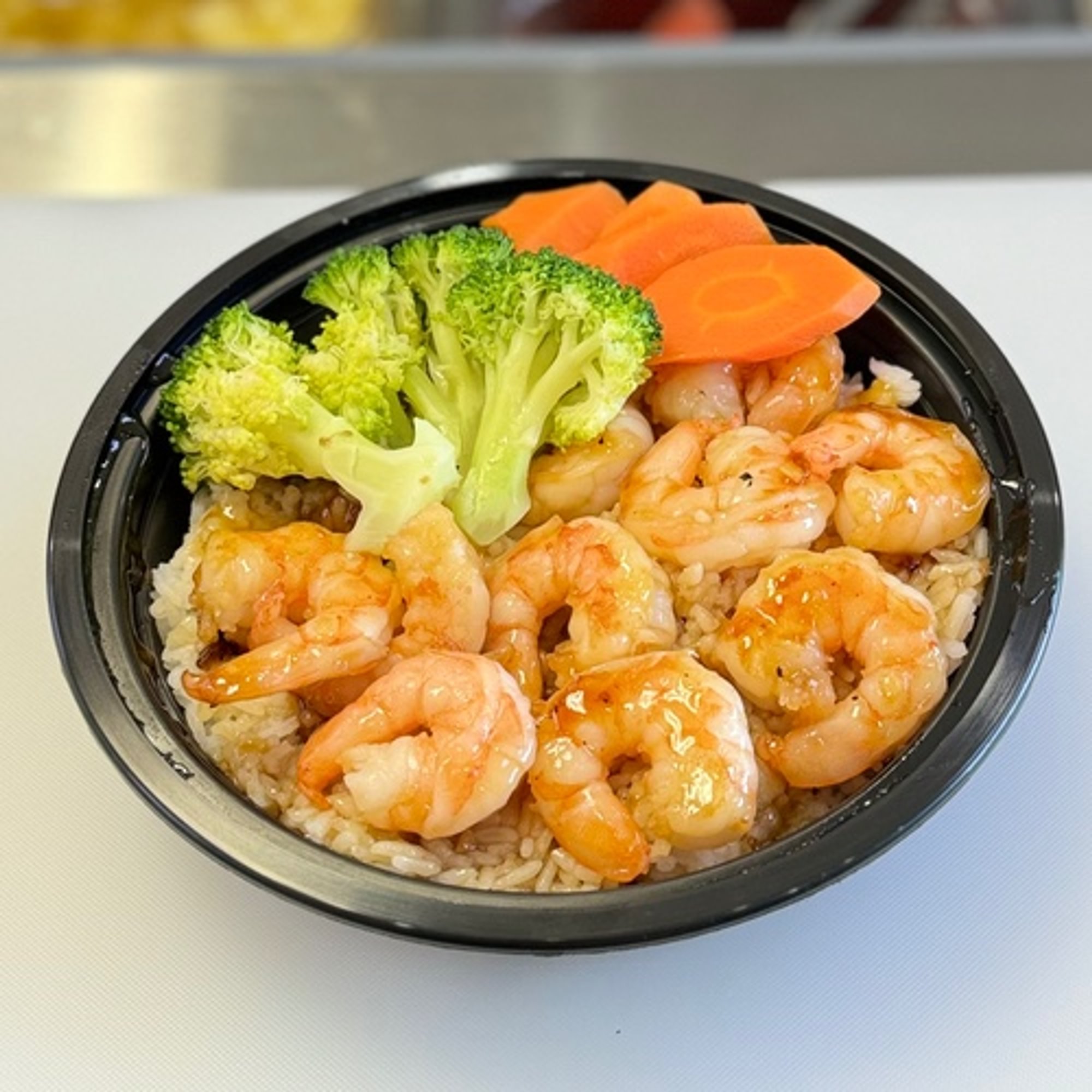 Grilled Teriyaki Shrimp Rice Bowl