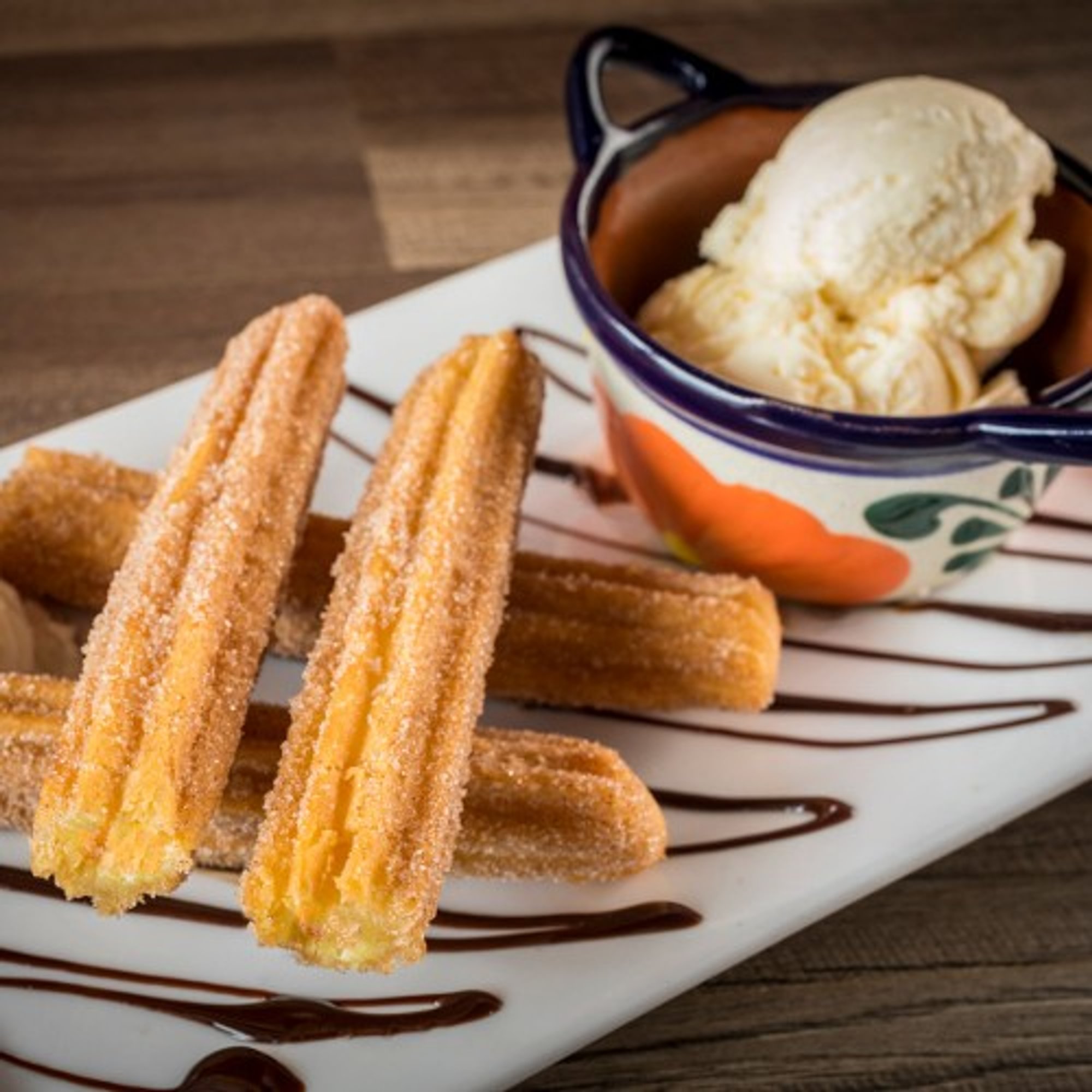 Churros with Ice Cream