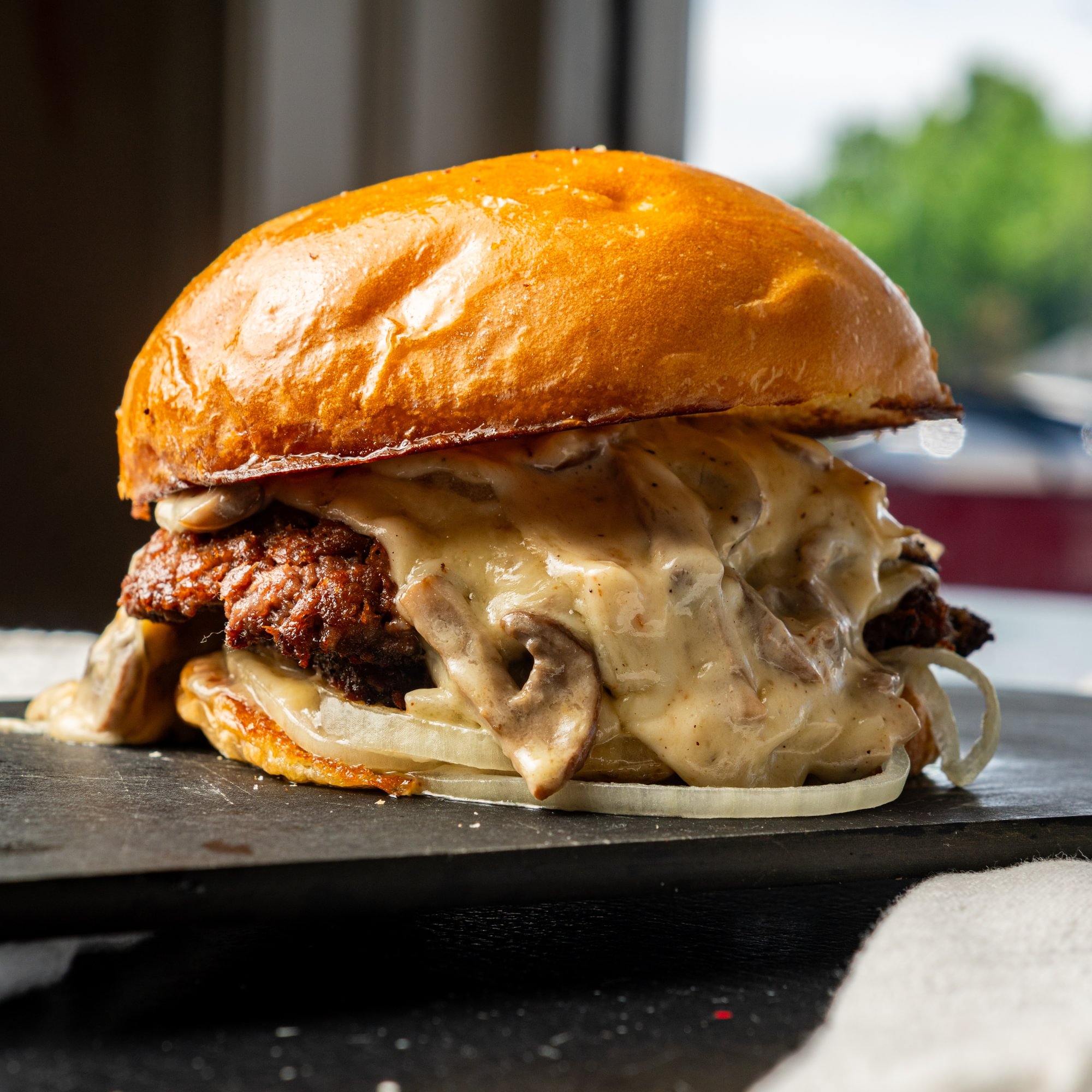 Swiss Mushroom Burger