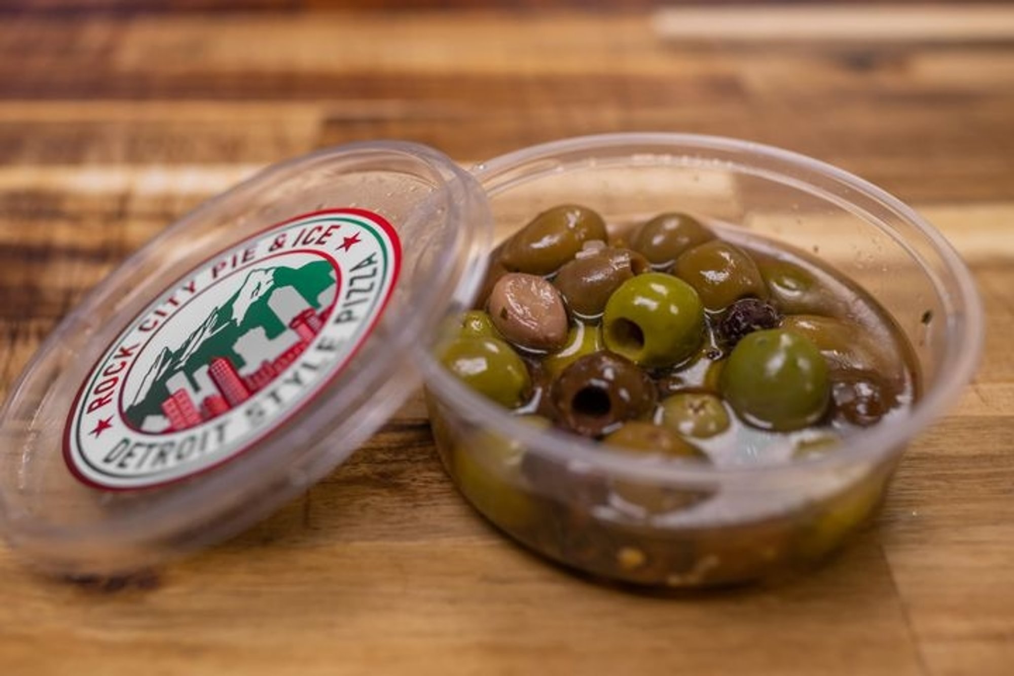 Marinated olives