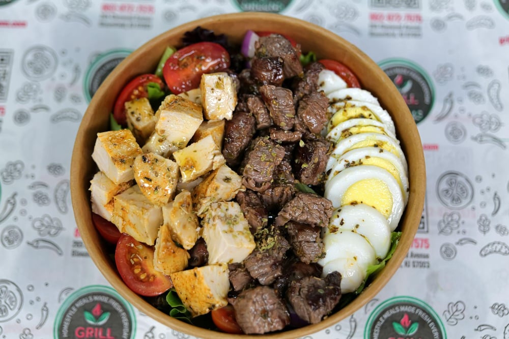 Grill & Greens Platter with Rice or House Salad