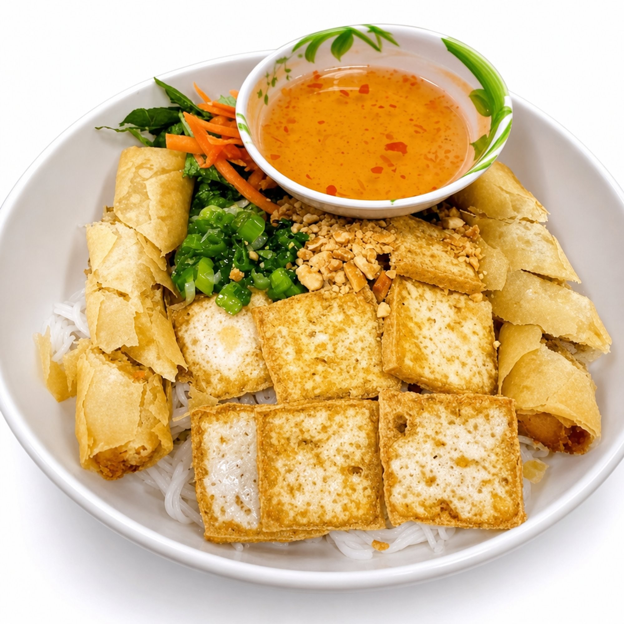 26B. Bún Chả Giò Chay (Vegetarian & Egg Rolls Vermicelli)