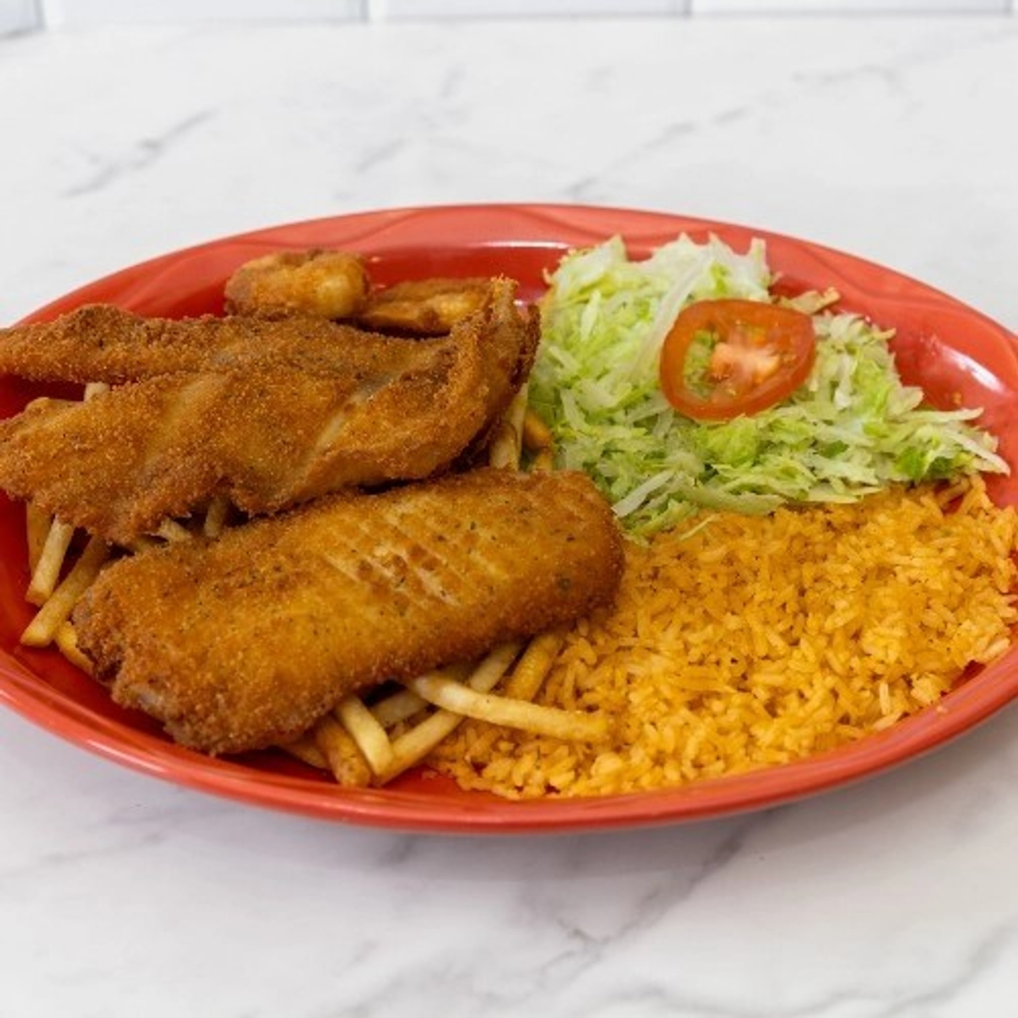 Filete Empanizado Con Camarones | Fried Fish Fillet with Shrimp