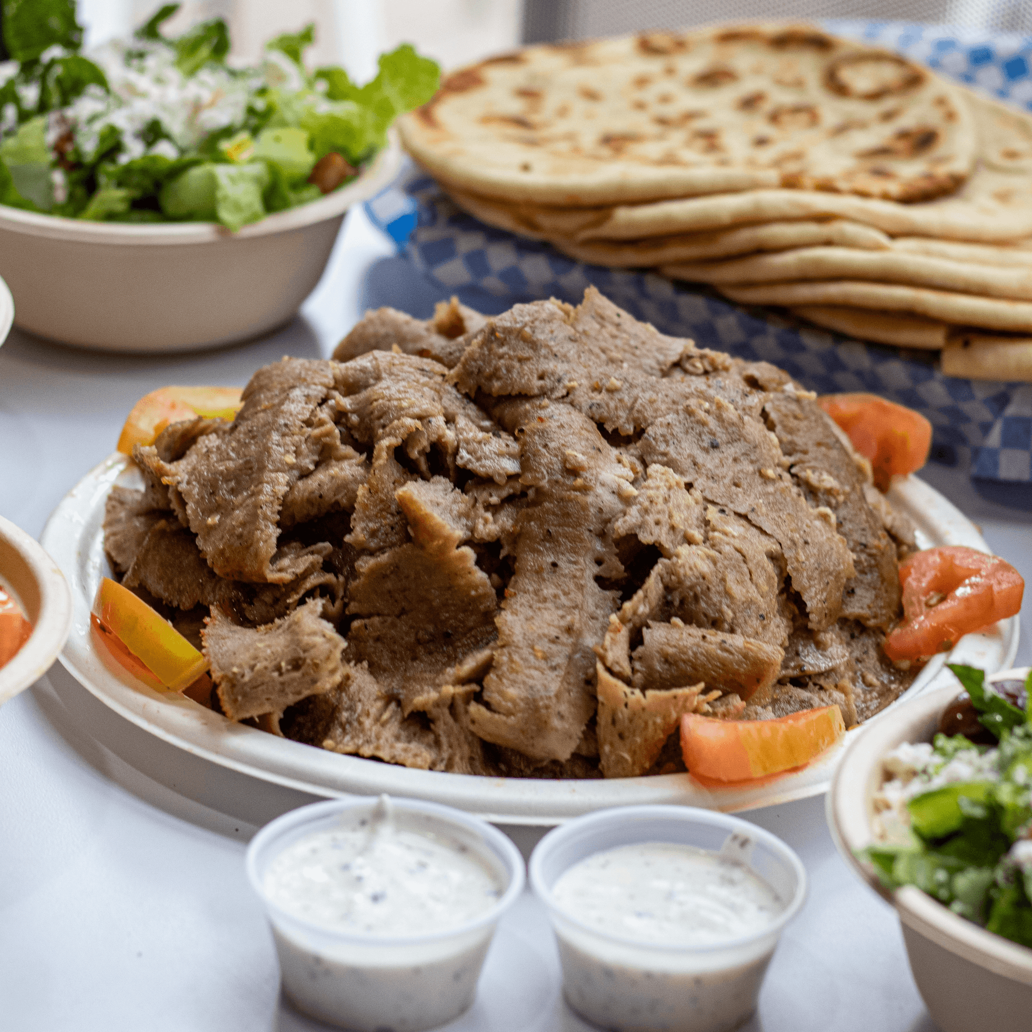 Double Gyro Plate with French Fries or Rice