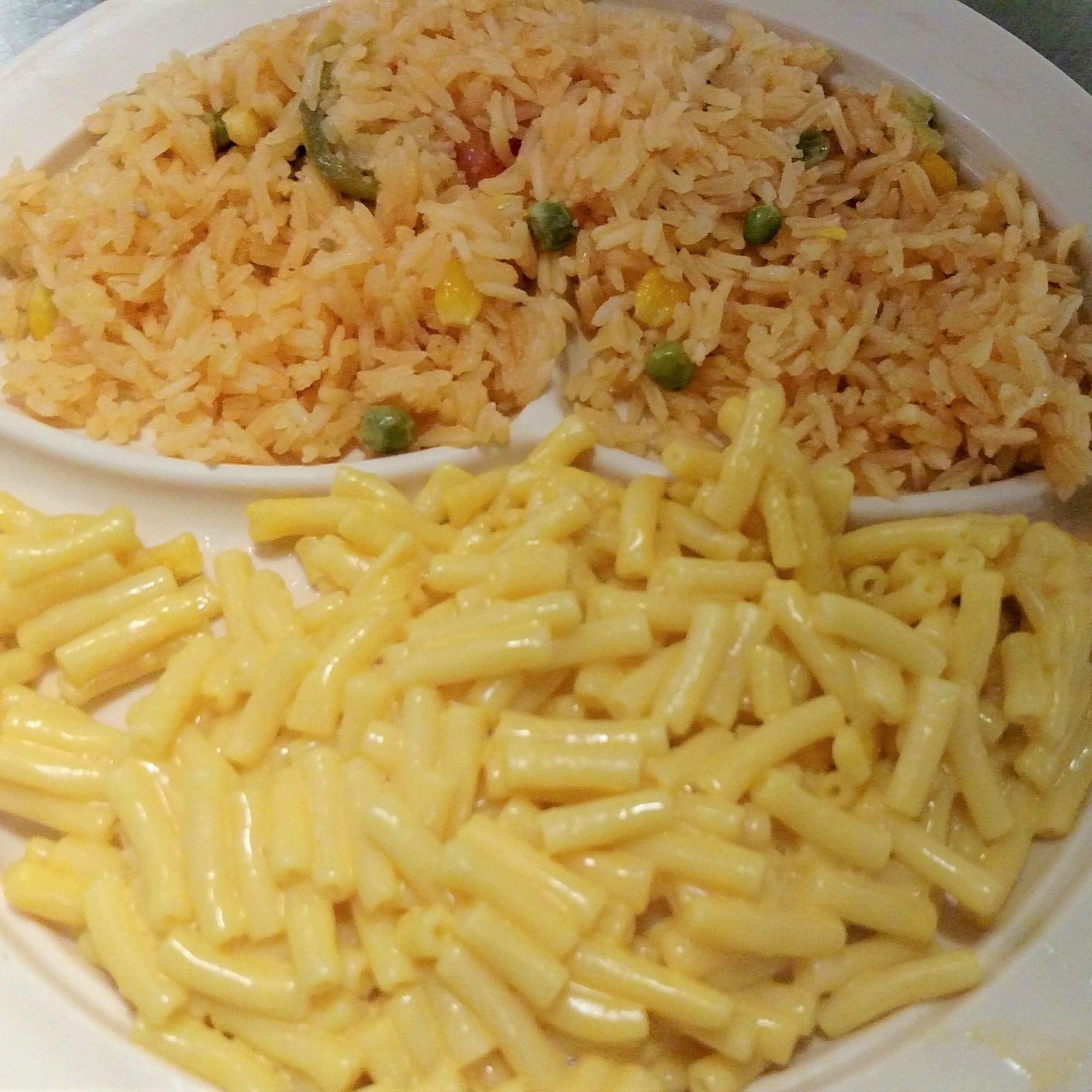 E. Mac N Cheese and Rice