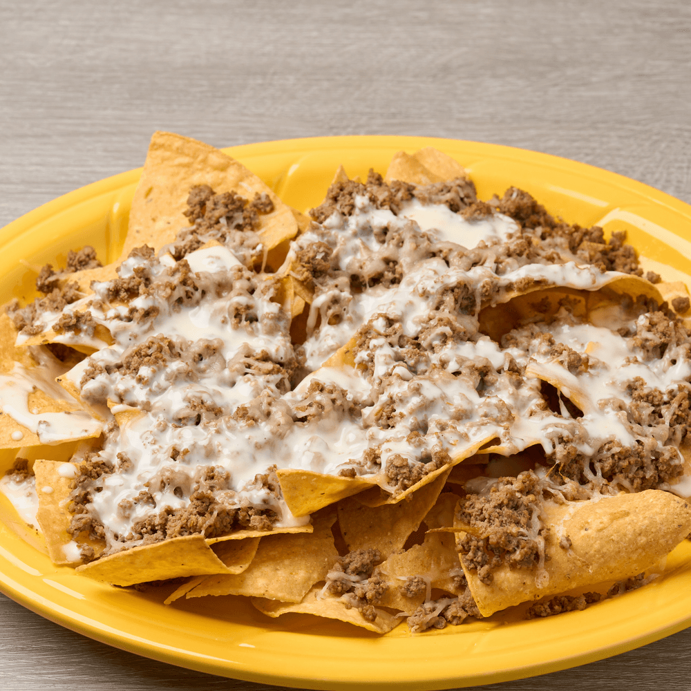 Ground beef nachos