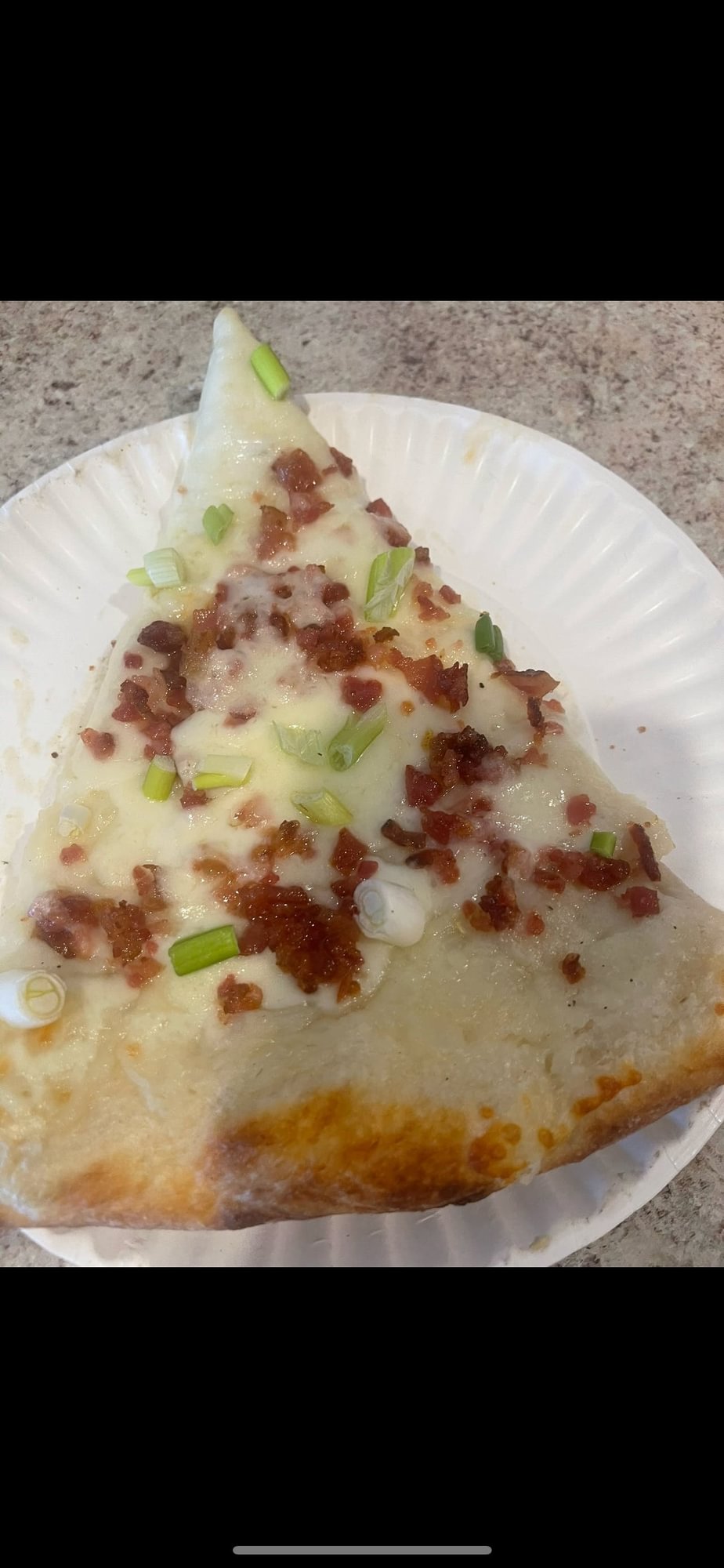 Loaded Baked Potato Pizza Slice