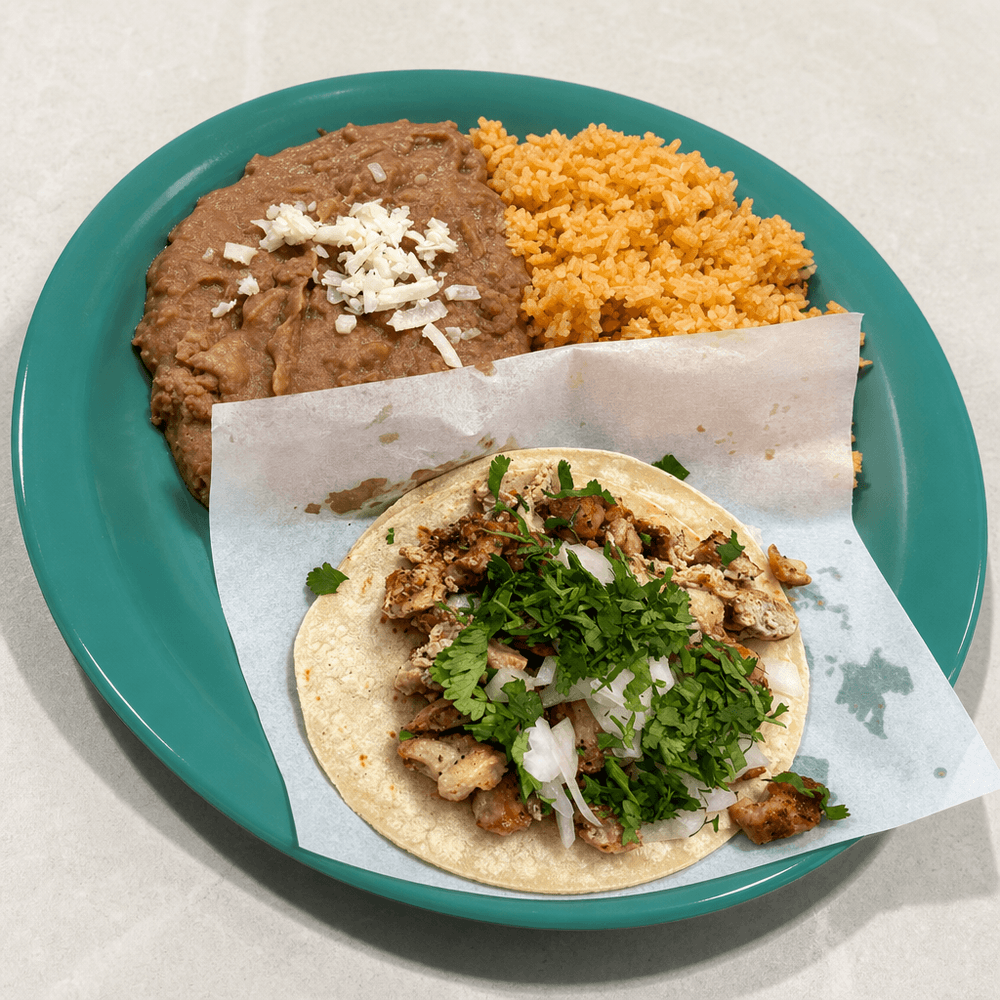 Kids Soft Taco with Rice & Beans Plate