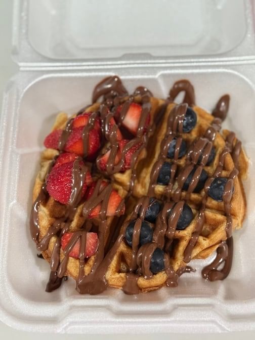 Berries And Nutella Waffles