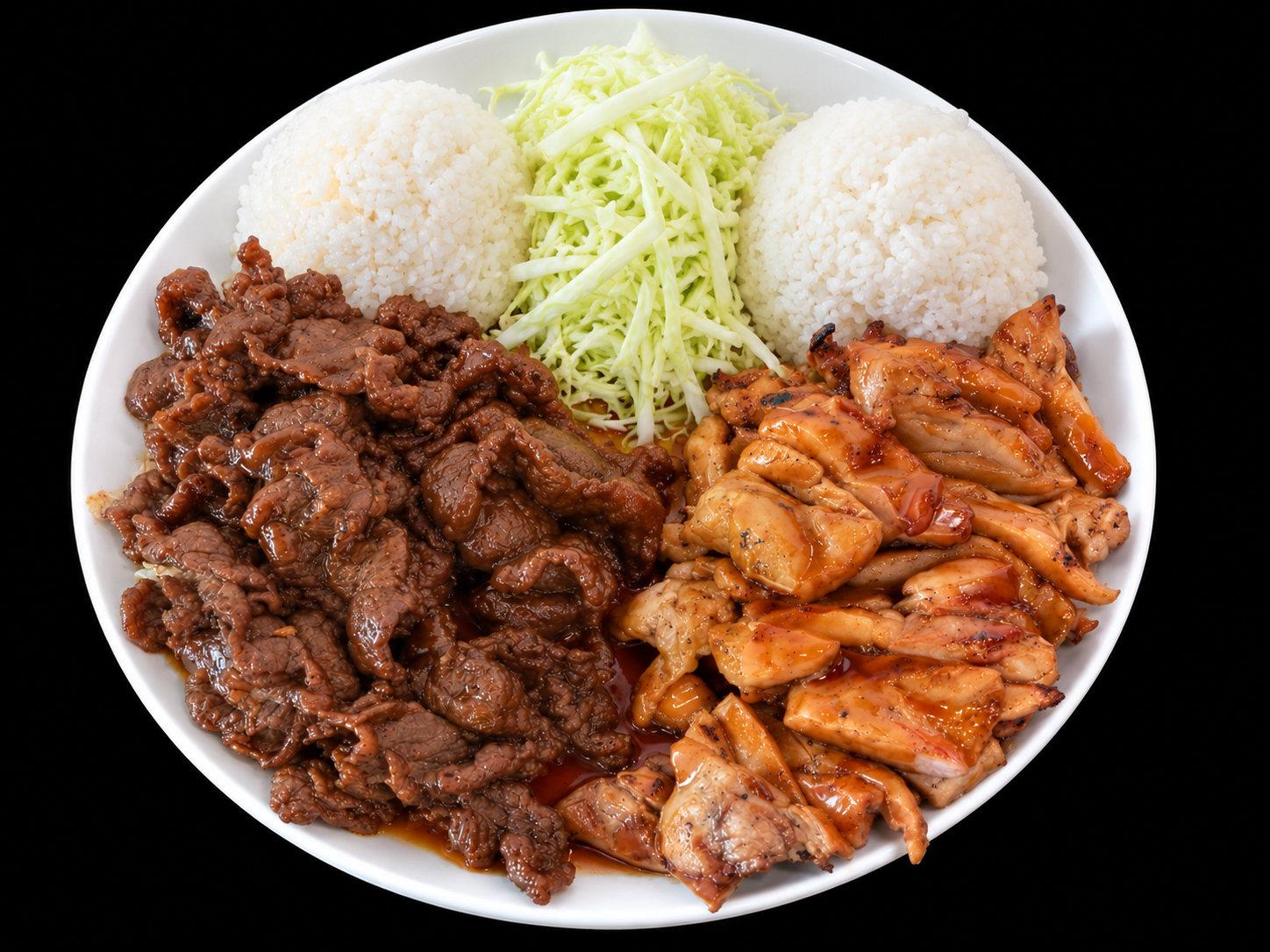 Chicken Teriyaki + Beef Teriyaki