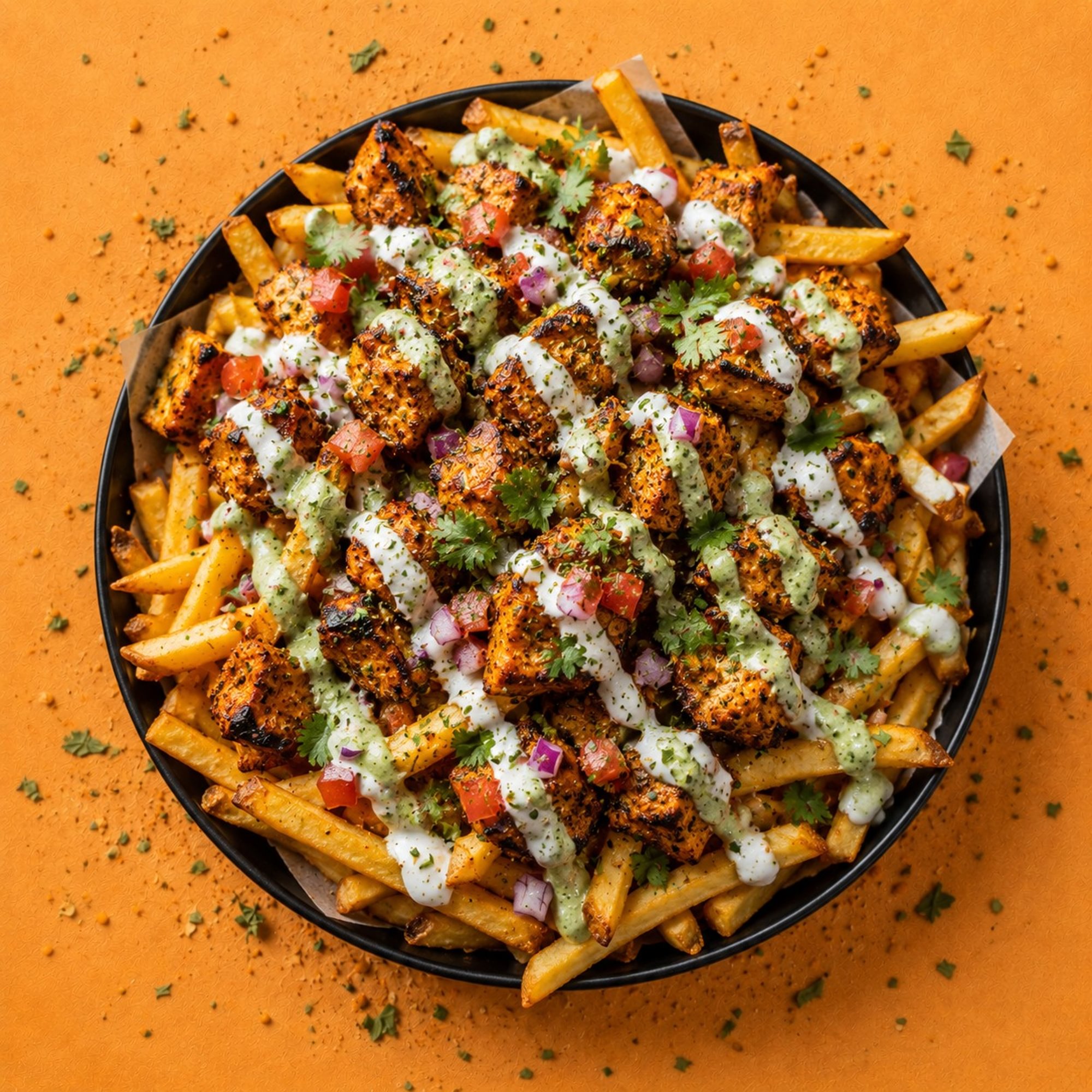 Chicken Tikka Loaded Fries