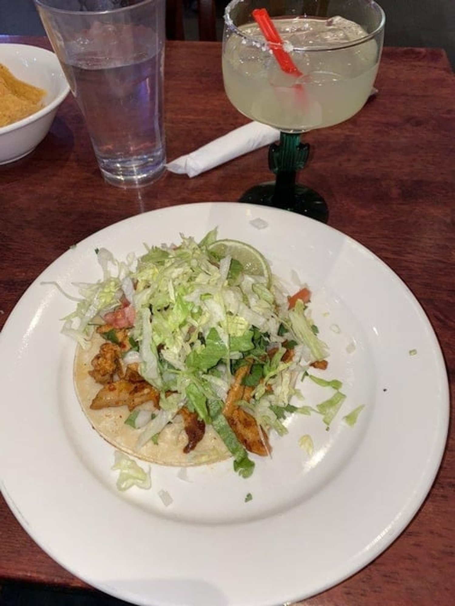 86. Soft Shell Taco Con Pollo