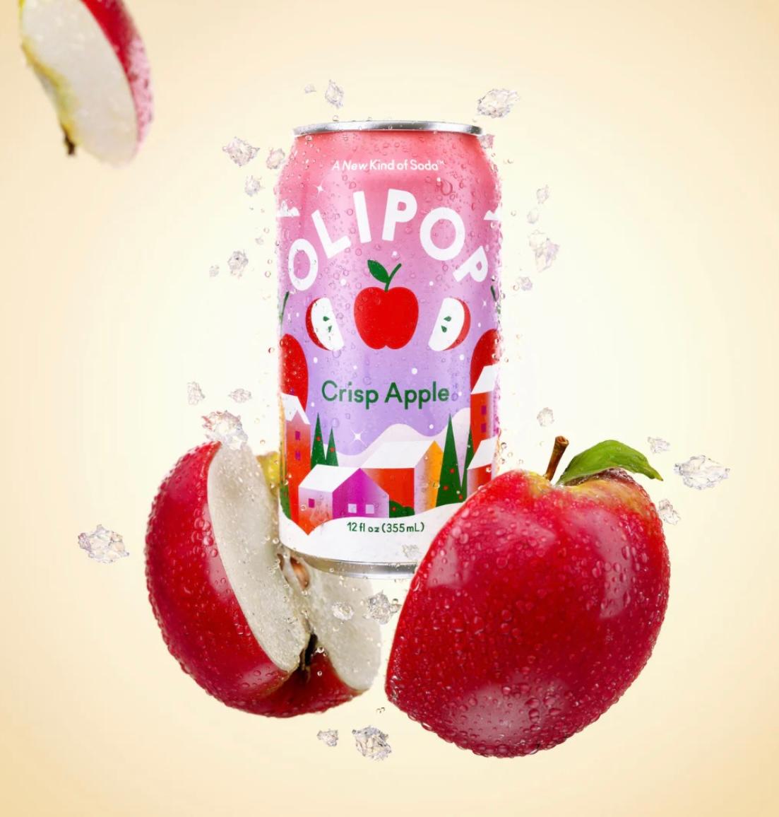 Olipop Crisp Apple Soda 12oz
