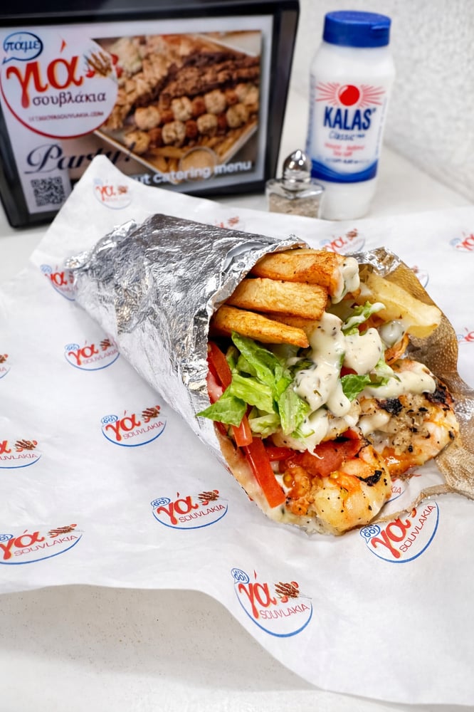 Kalamaki Shrimp PITA