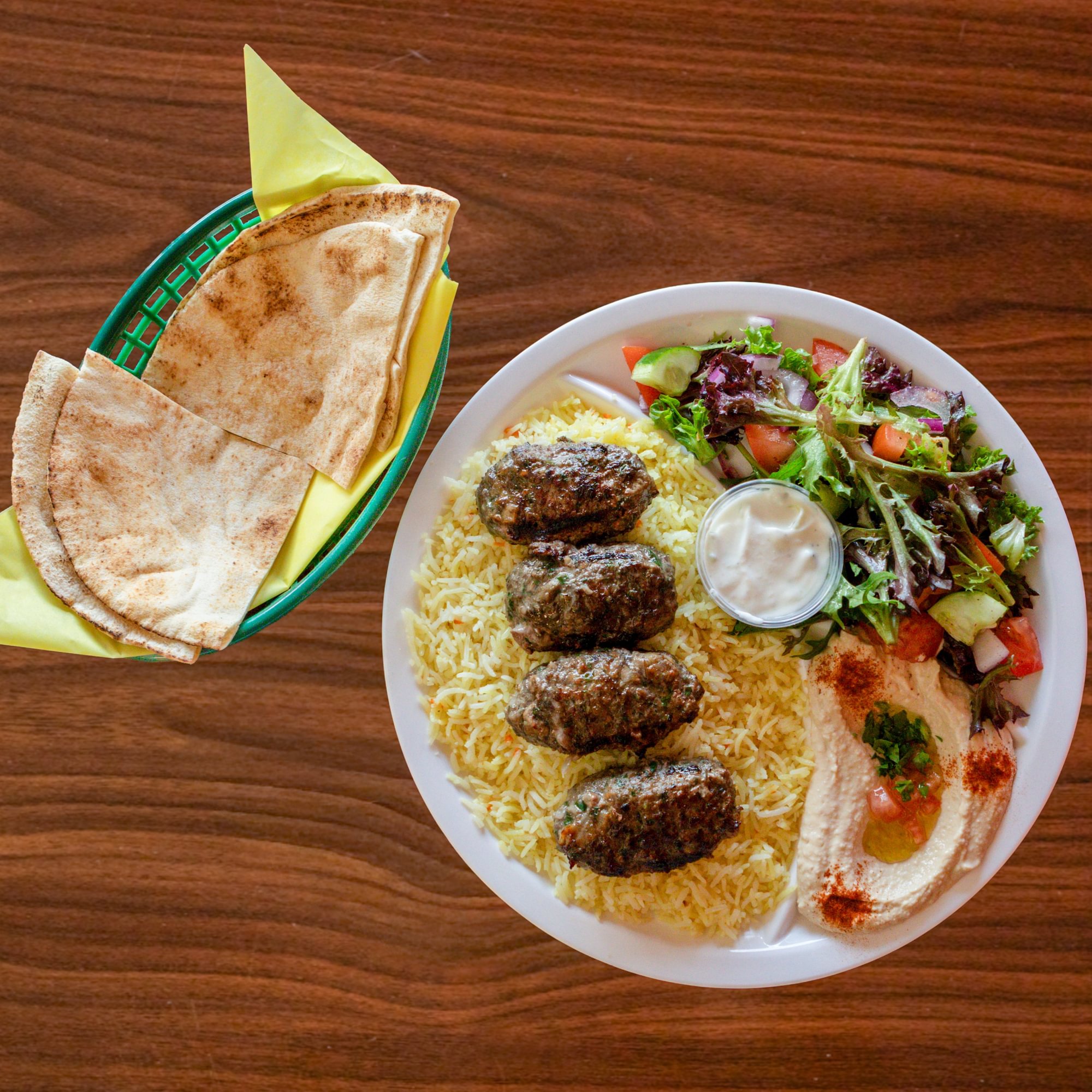 Kafta Kabobs Plate