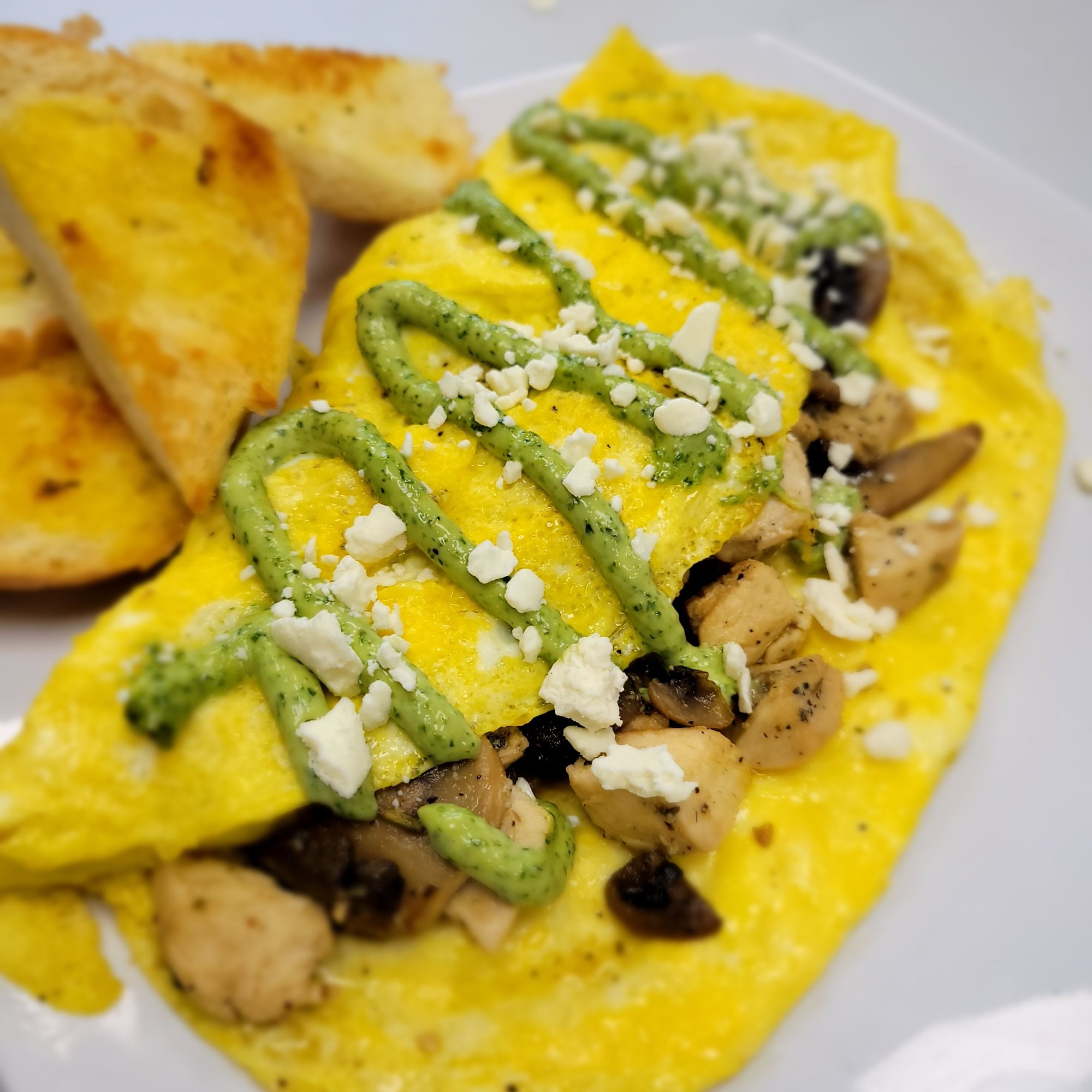 Pesto Omelet Breakfast