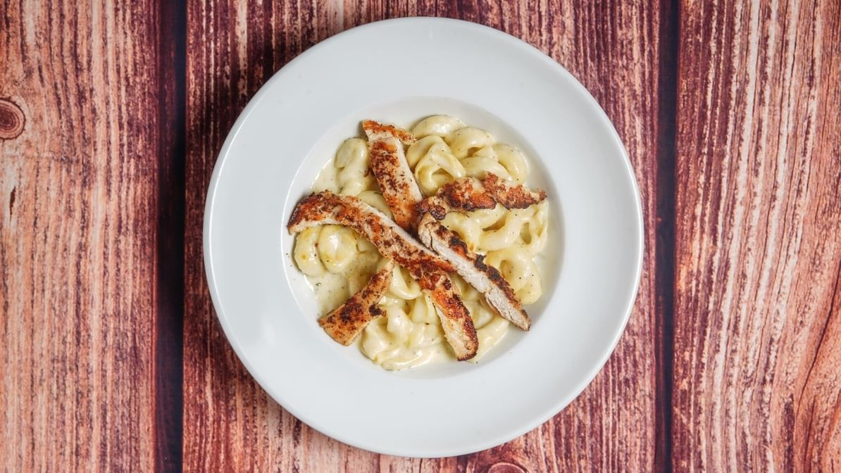 Tortellini Alfredo with Grilled Chicken