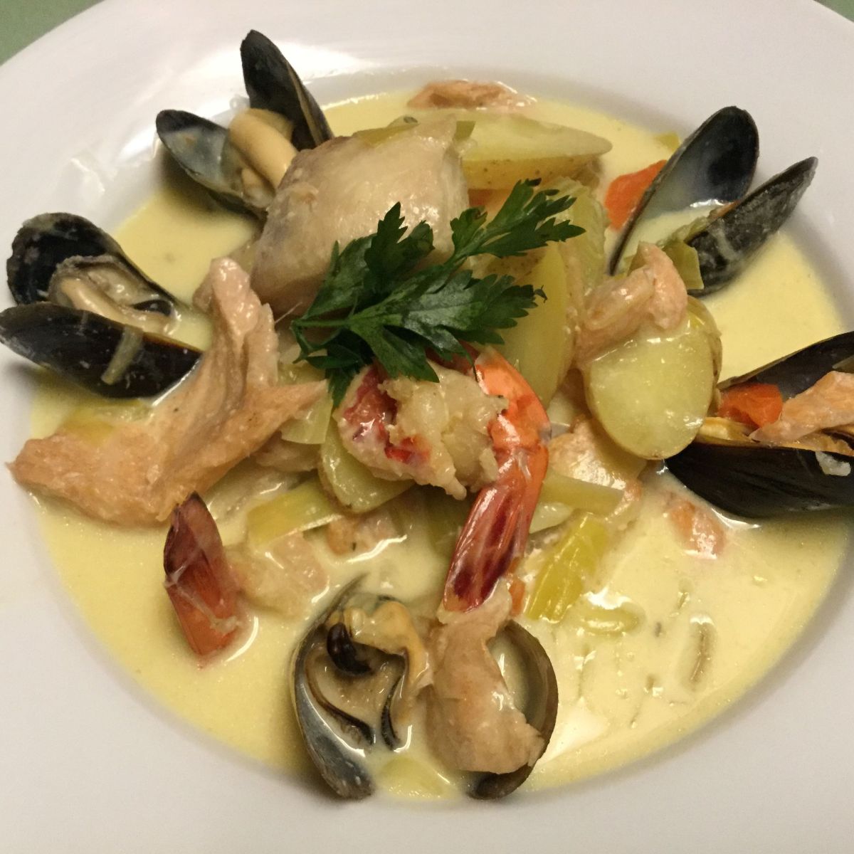 Belgian MIxed Seafood Stew " Waterzooi "