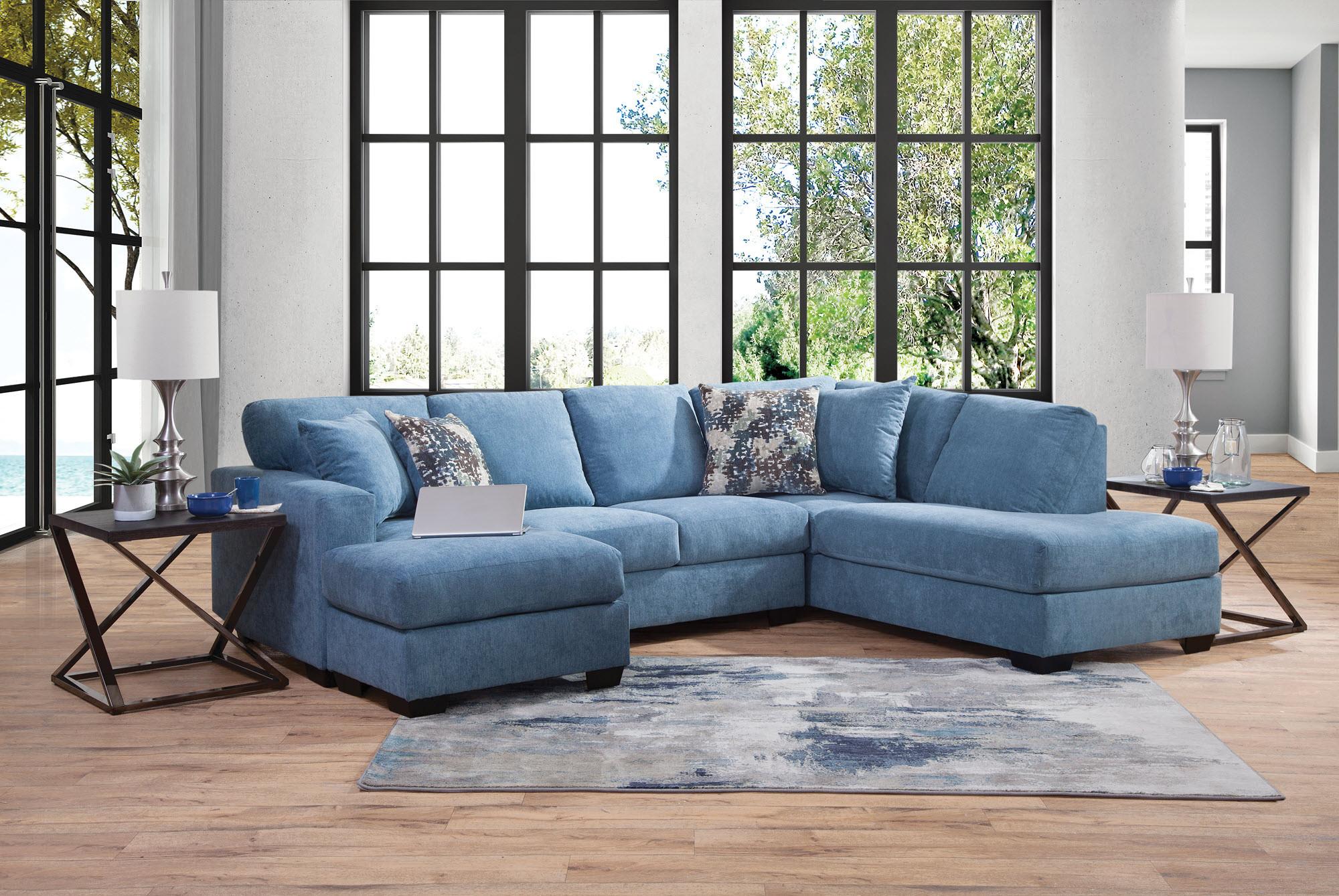 Jillian Bluebell Sofa Chaise with Lounger