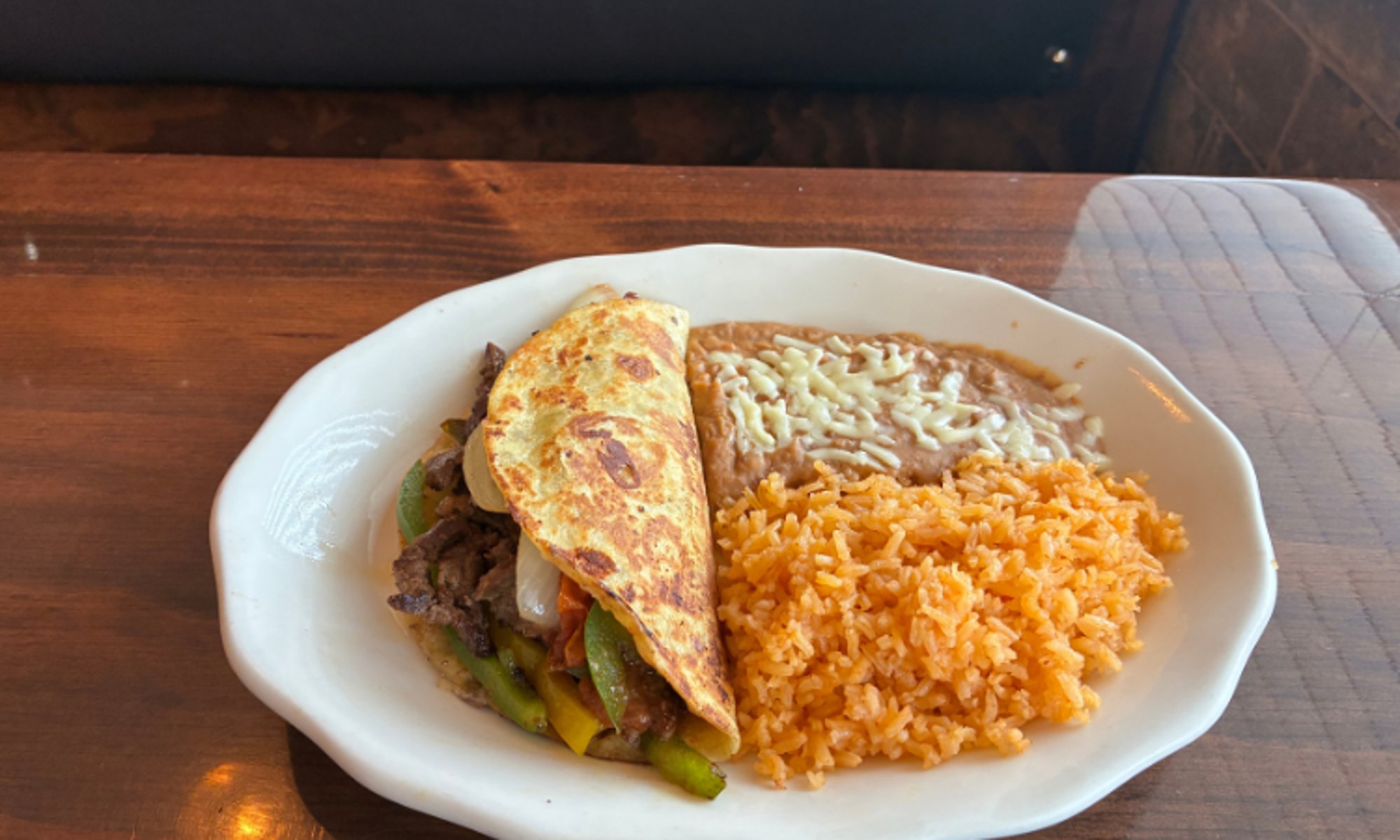 dinner fajita quesadilla