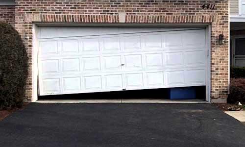 When your garage door goes off track, we'll put it back on track Often a broken spring or unwound cable(s) can be the cause. You might see rollers on the ground.from falling out of the track.. In any event we are here to help