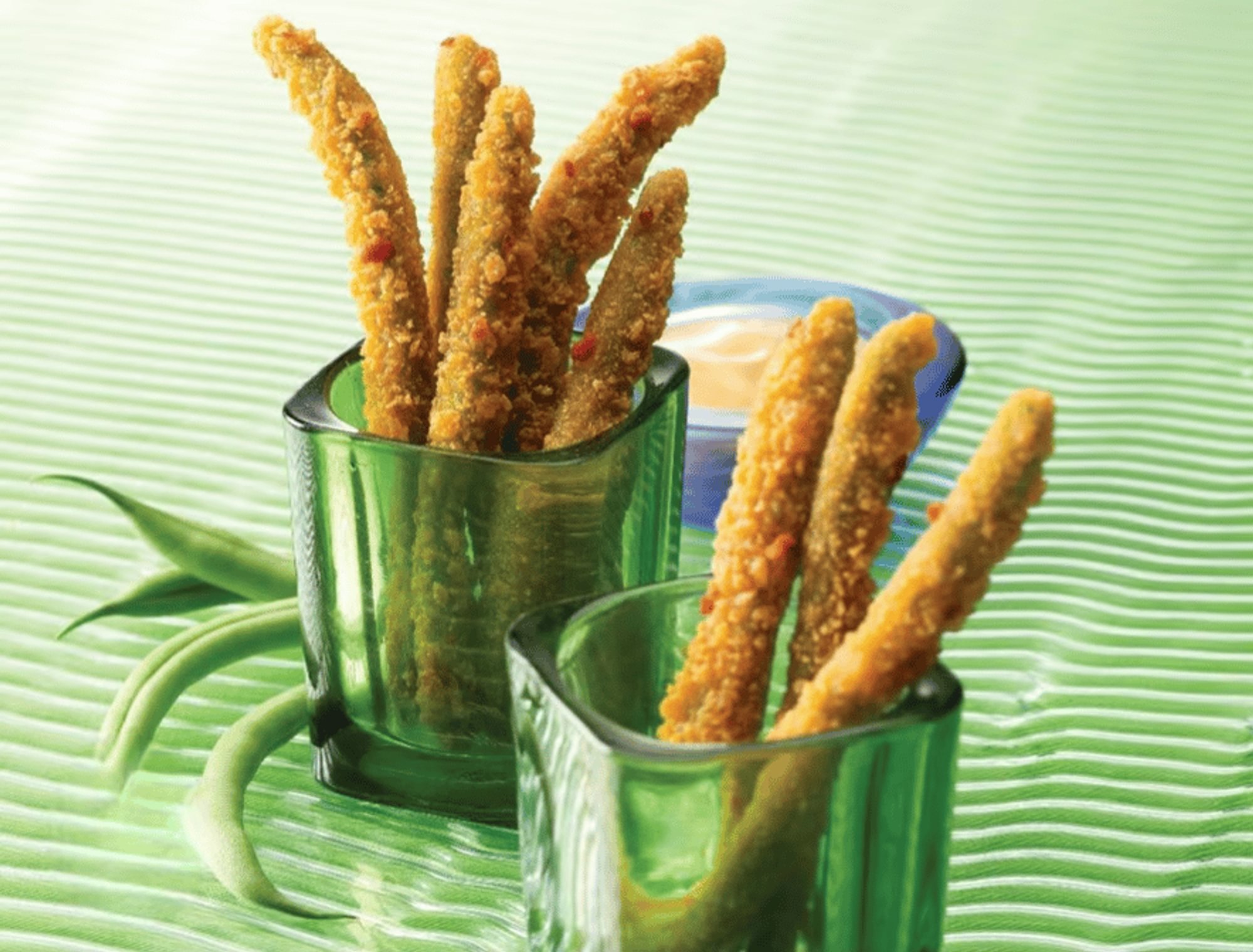 Spicy Green Beans Breaded