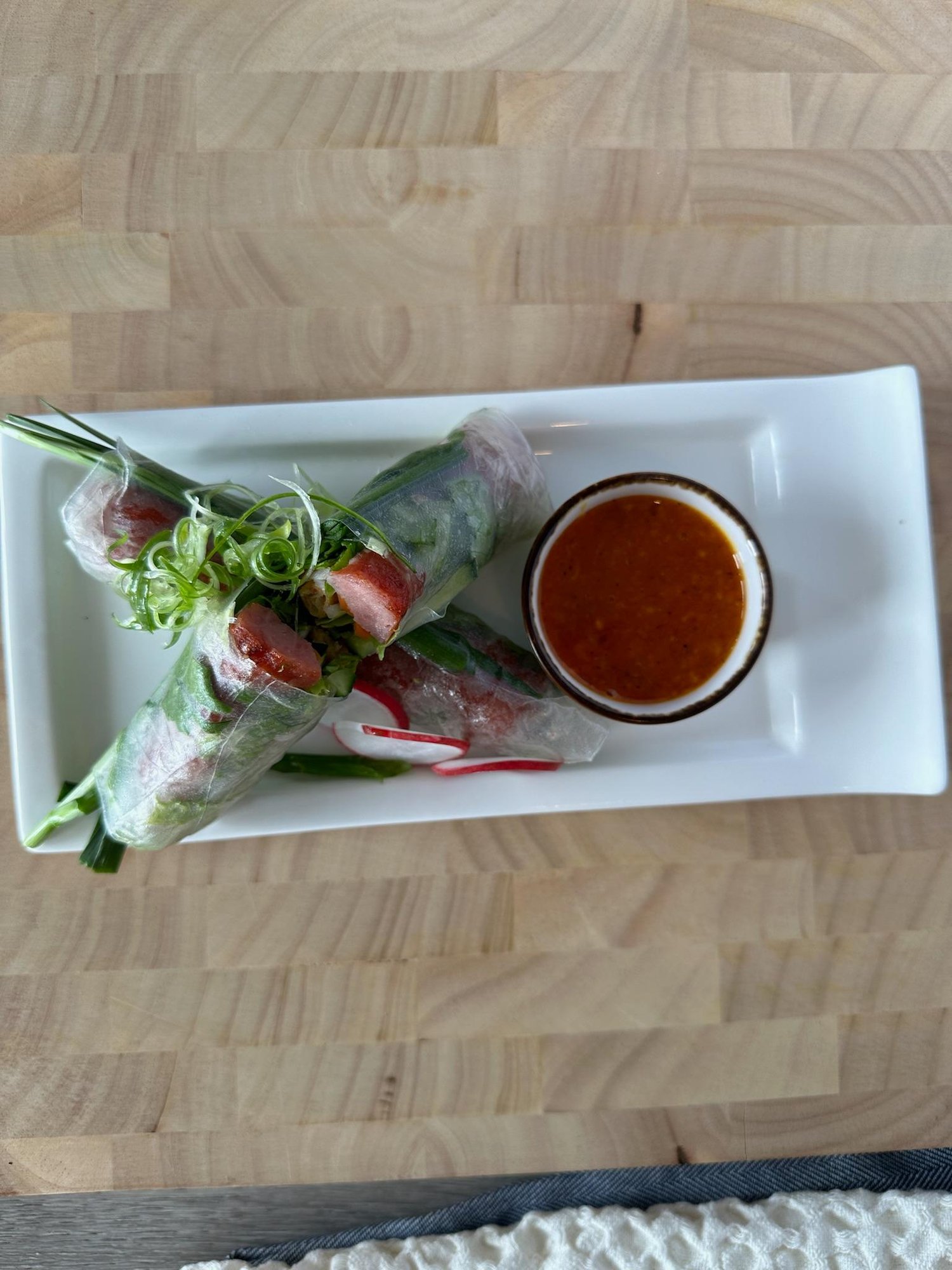 Pork Sausage Spring Rolls (nem nuong cuon)