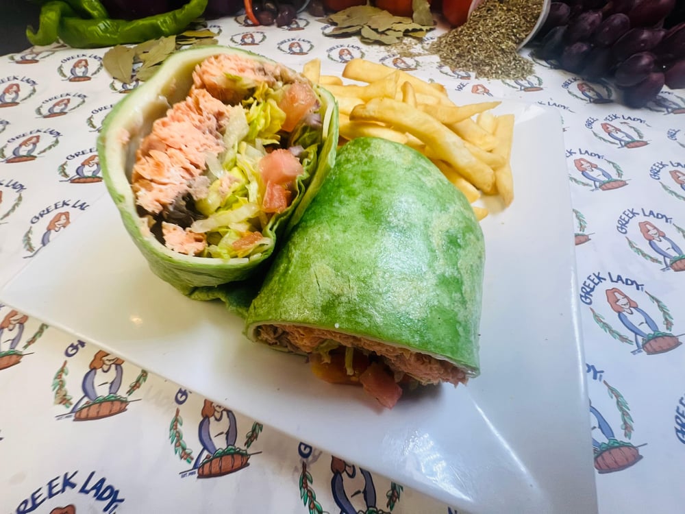 Grilled Salmon Wrap