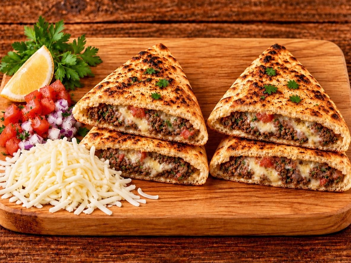 Arayes Meat With Cheese