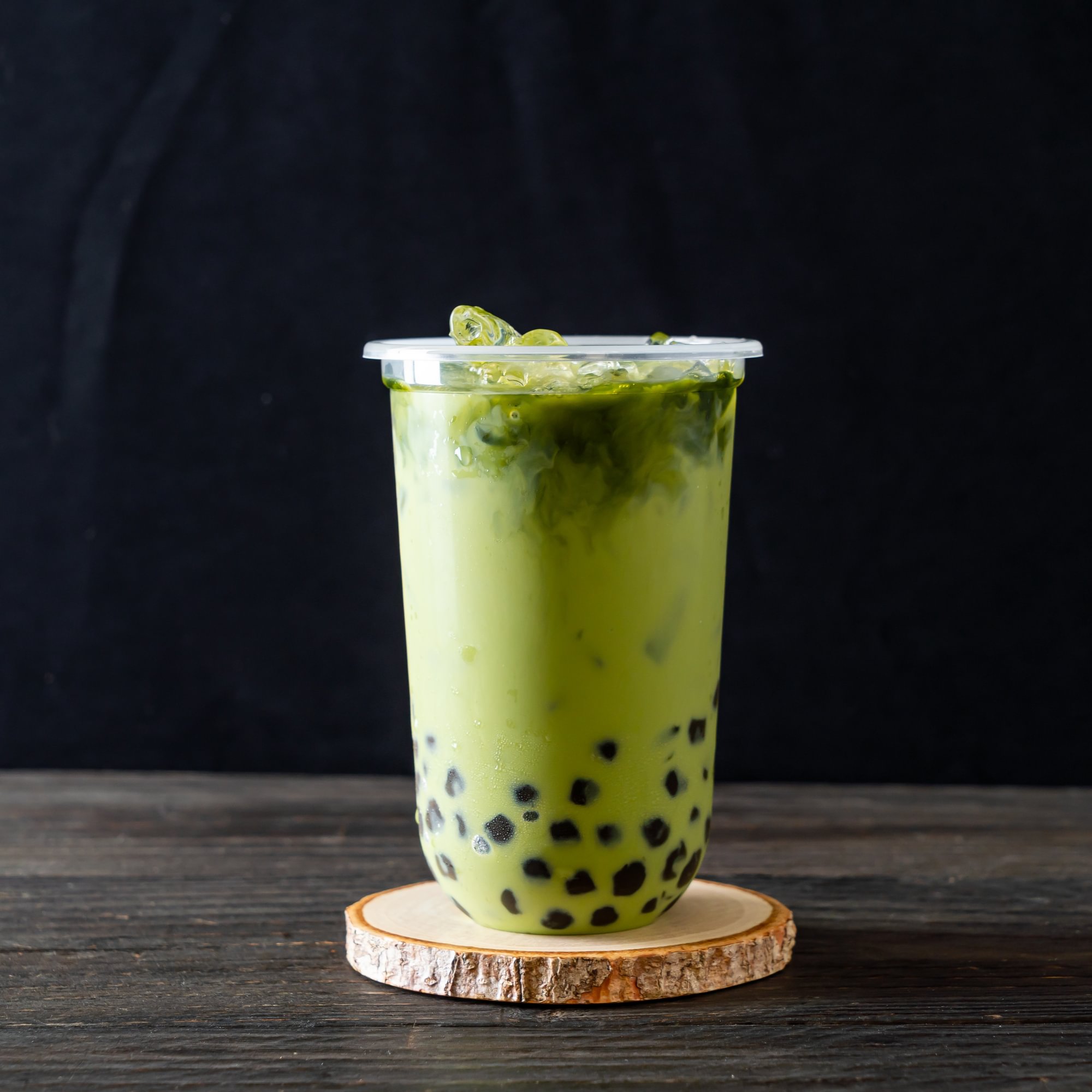 Green Tea Milk Tea with Boba