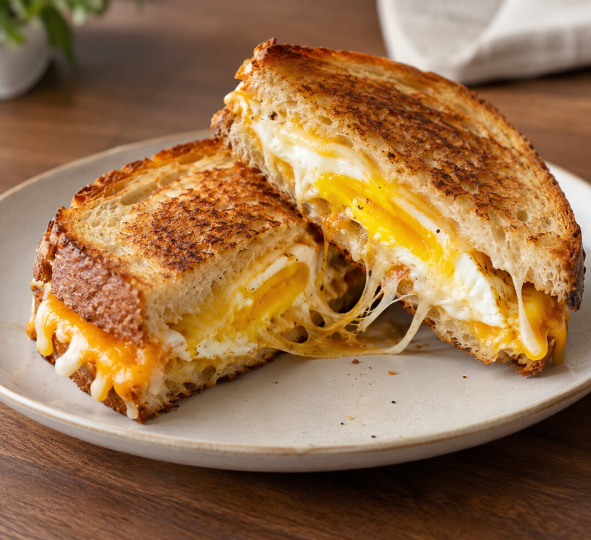 ~ Grilled Cheese with Egg ~