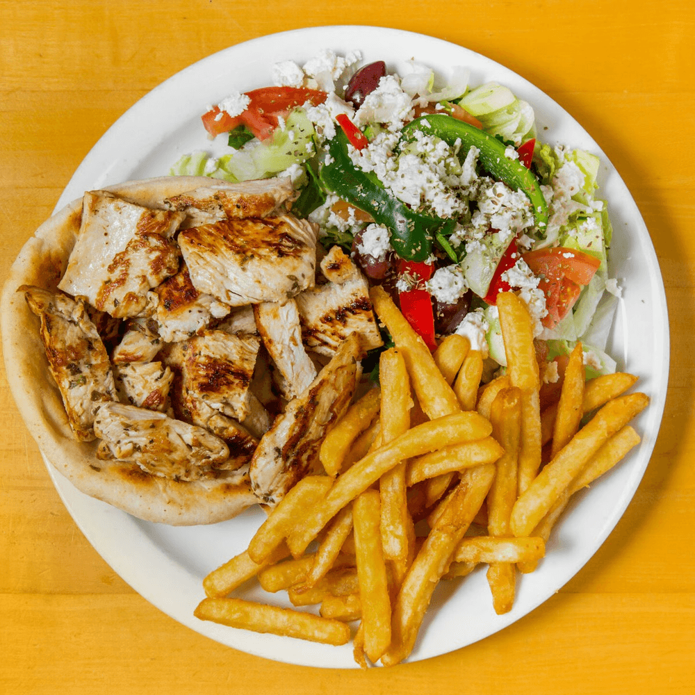 Chicken Souvlaki Sandwich Platter