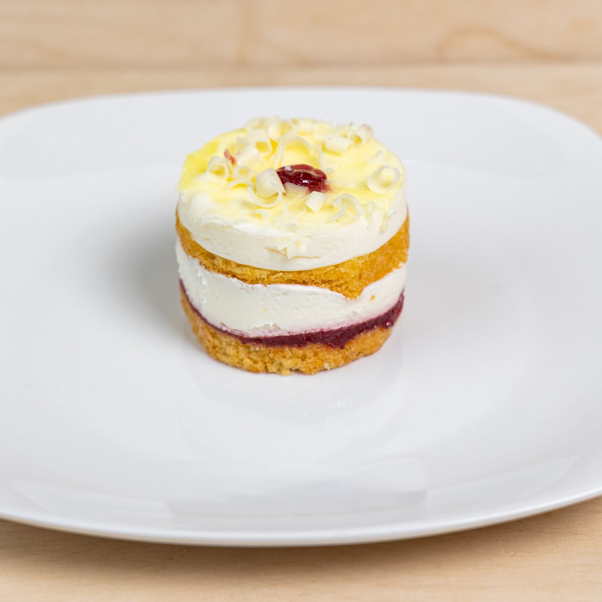 Lemon Raspberry Drop Cake
