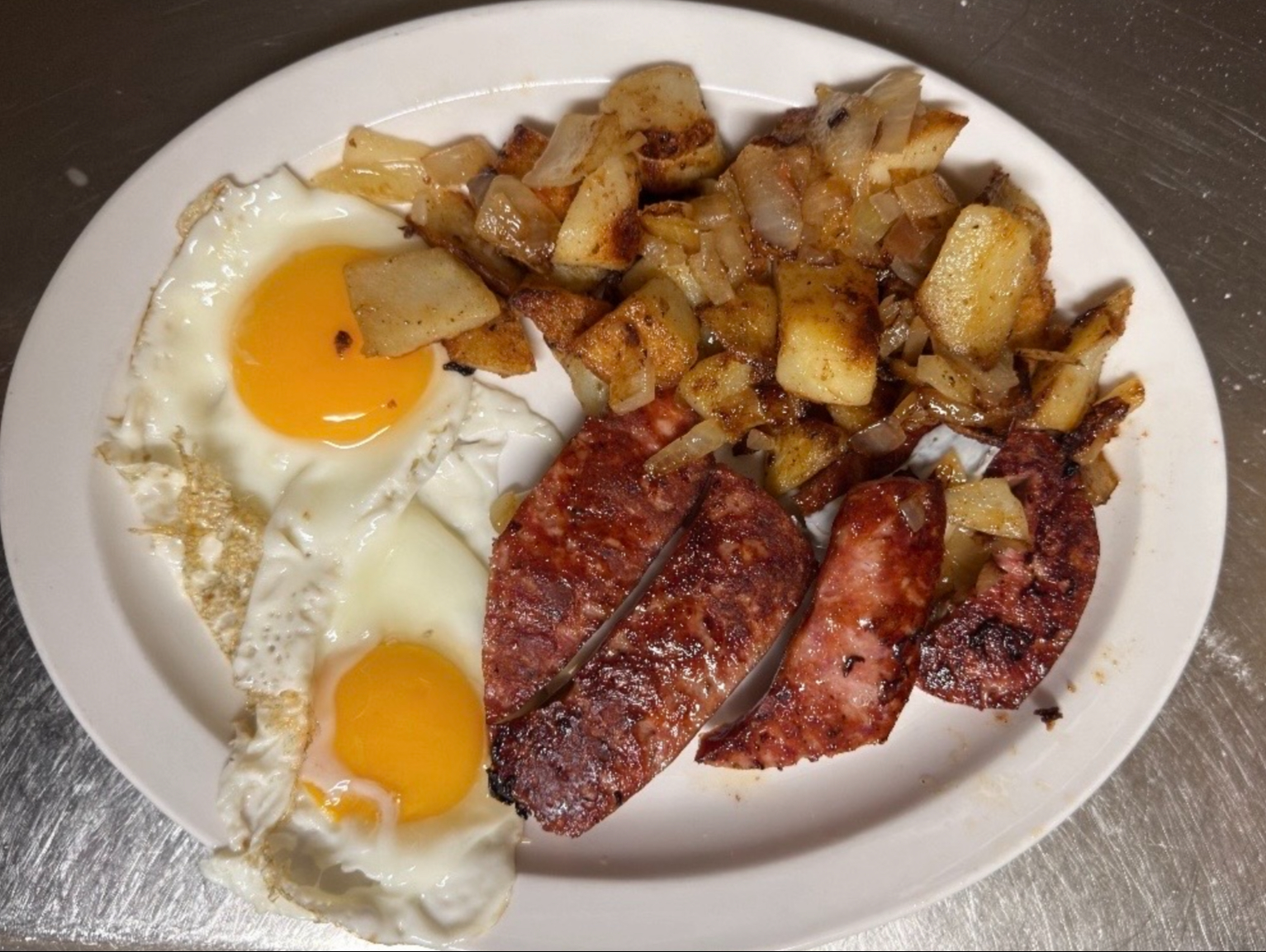 1. Kielbasa & Eggs
