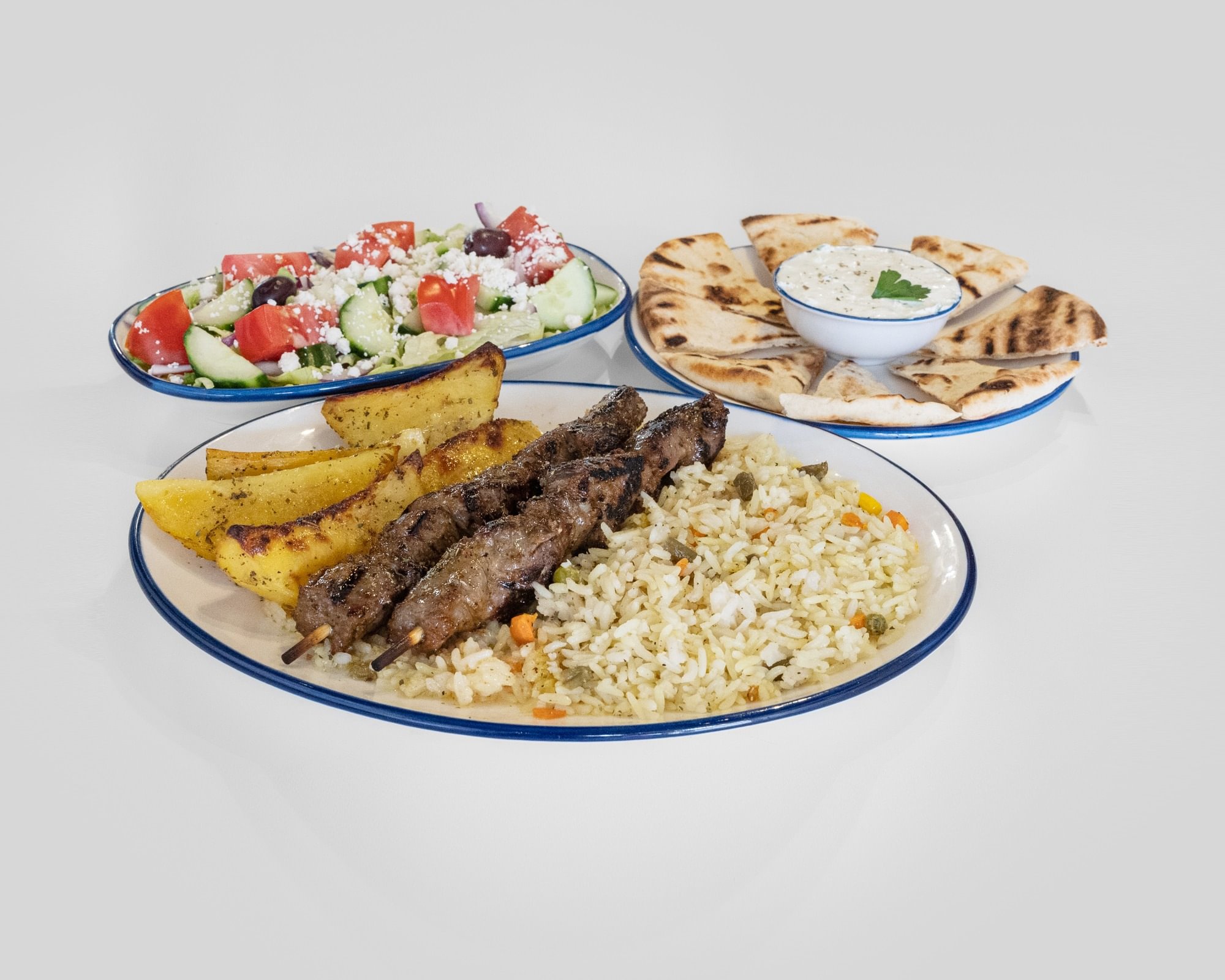 Beef AAA Tenderloin Souvlaki Plate