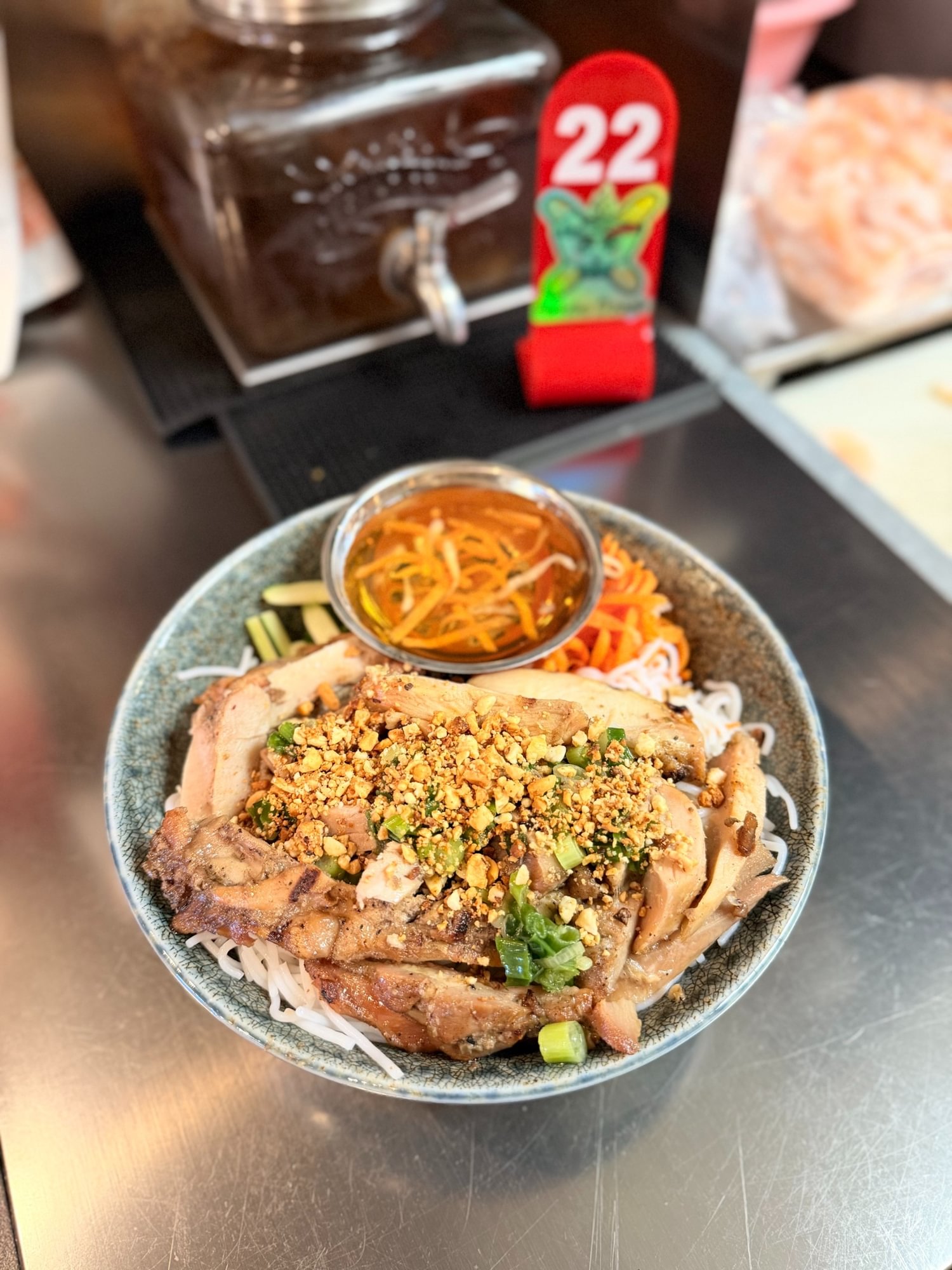 Grilled Chicken Vermicelli (Bún Gà)