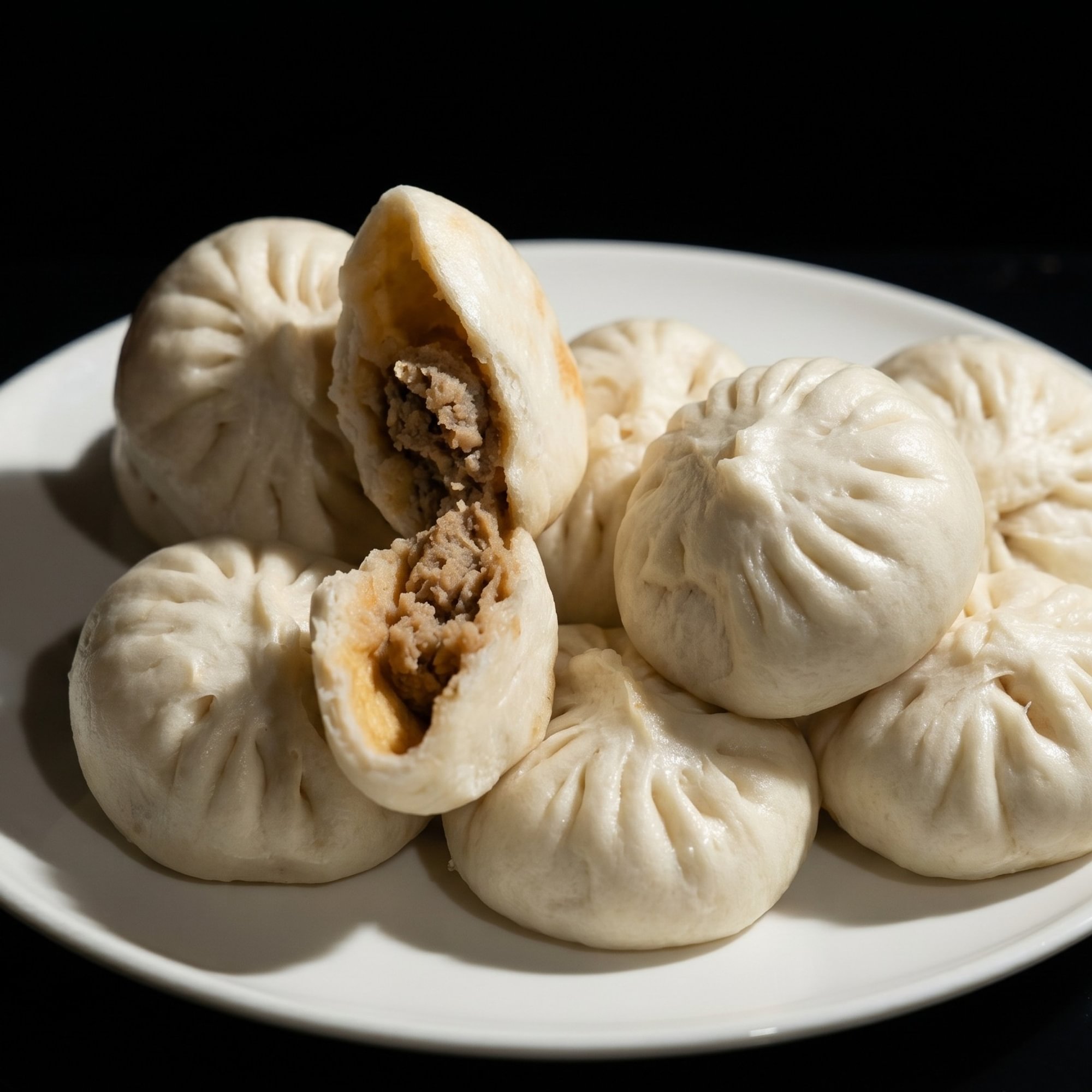 Traditional Pork Buns Steamed / 传统猪肉包子