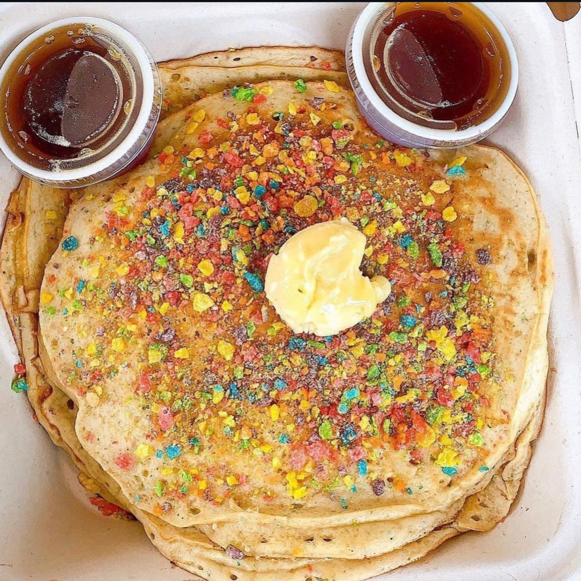 FRUITY PEBBLE PANCAKE
