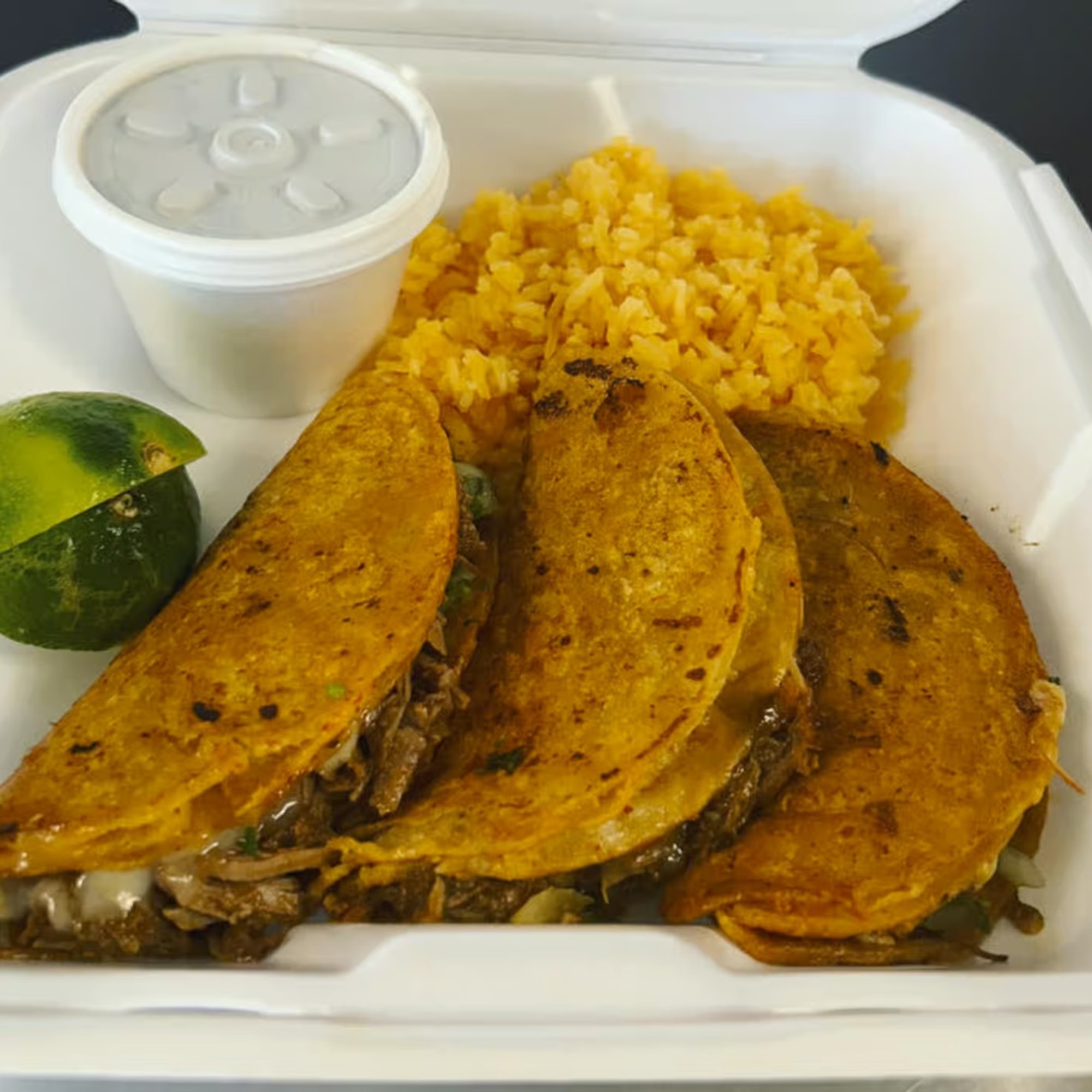 3 Quesa Tacos + 1 Side + 1 Consommé
